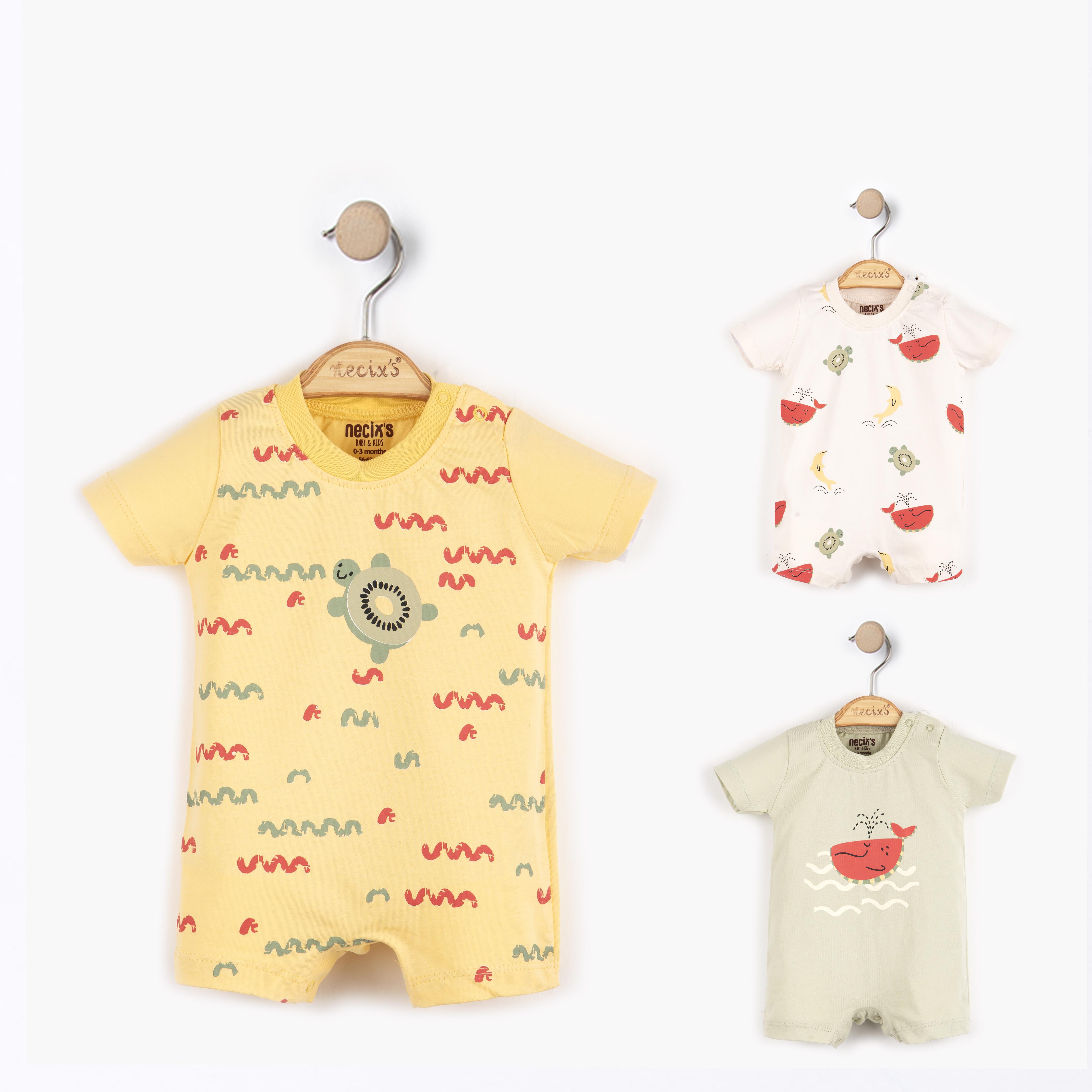 Meyve Temalı Erkek Bebek Tek Boy Tulum