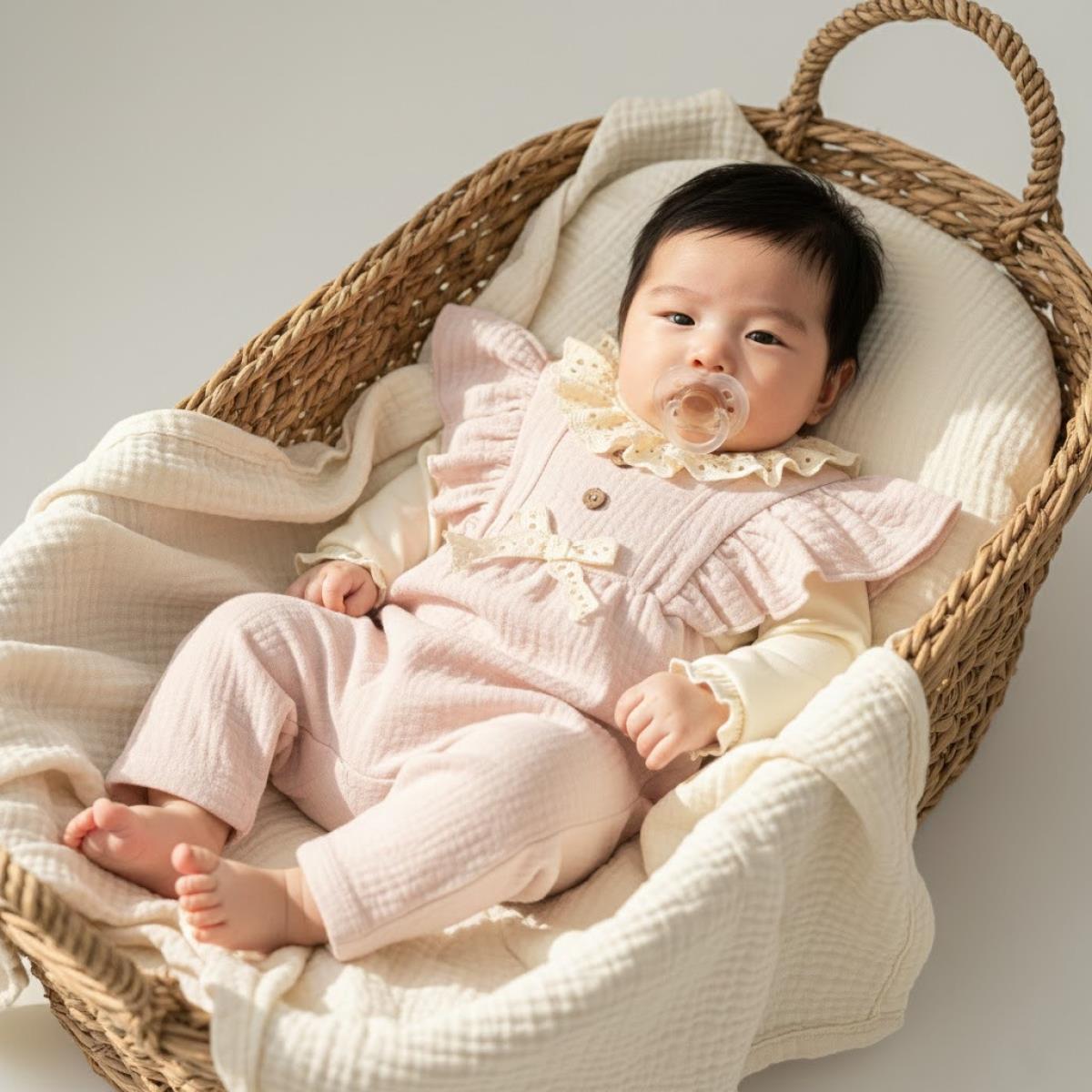 MİNİ CAYZEN ÇİÇEK DÜĞMELİ SALOPET KIZ BEBEK