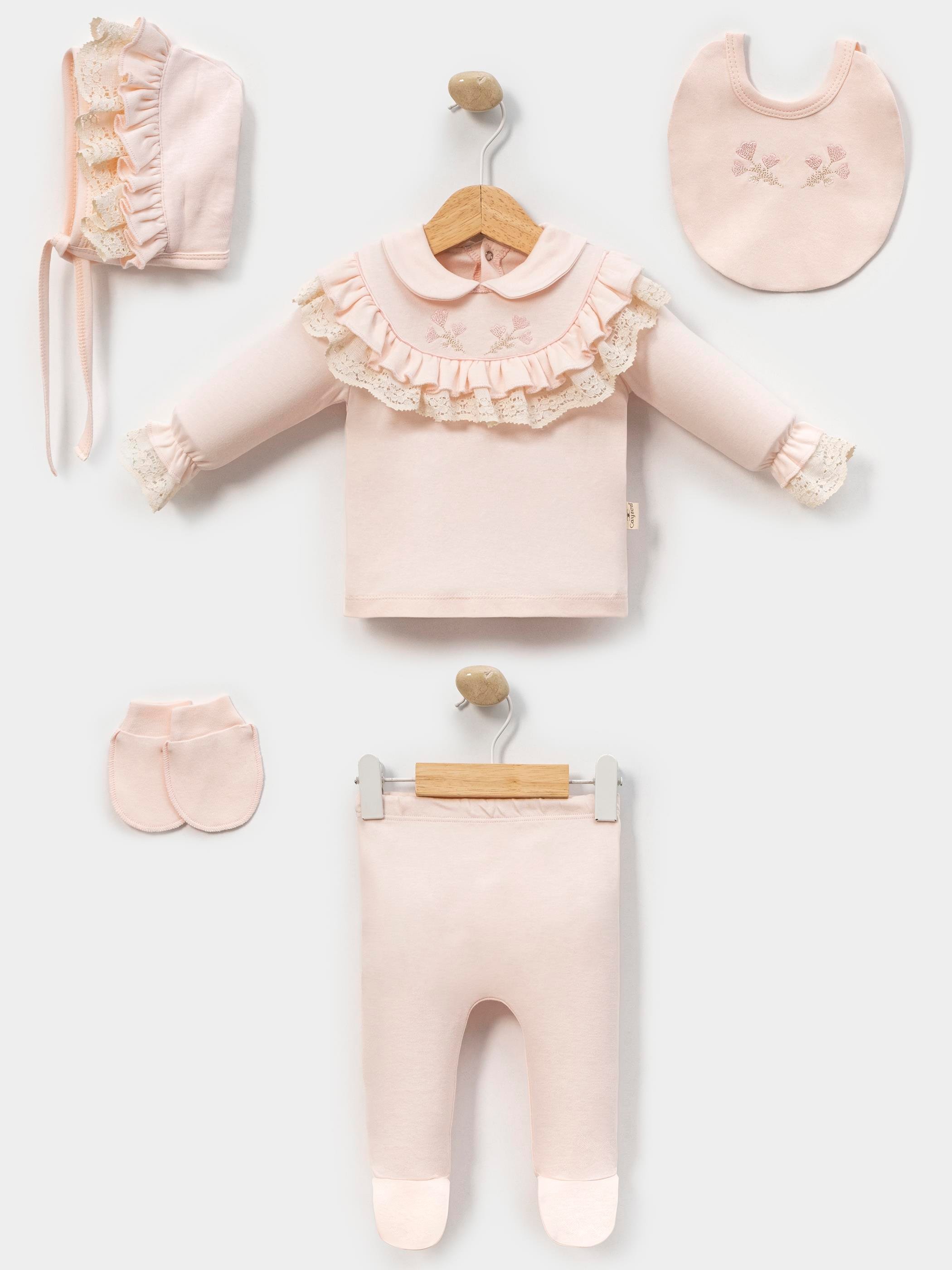 MİNİ CAYZEN ROSİE KIZ BEBEK 5 Lİ HASTANE ÇIKIŞ SETİ