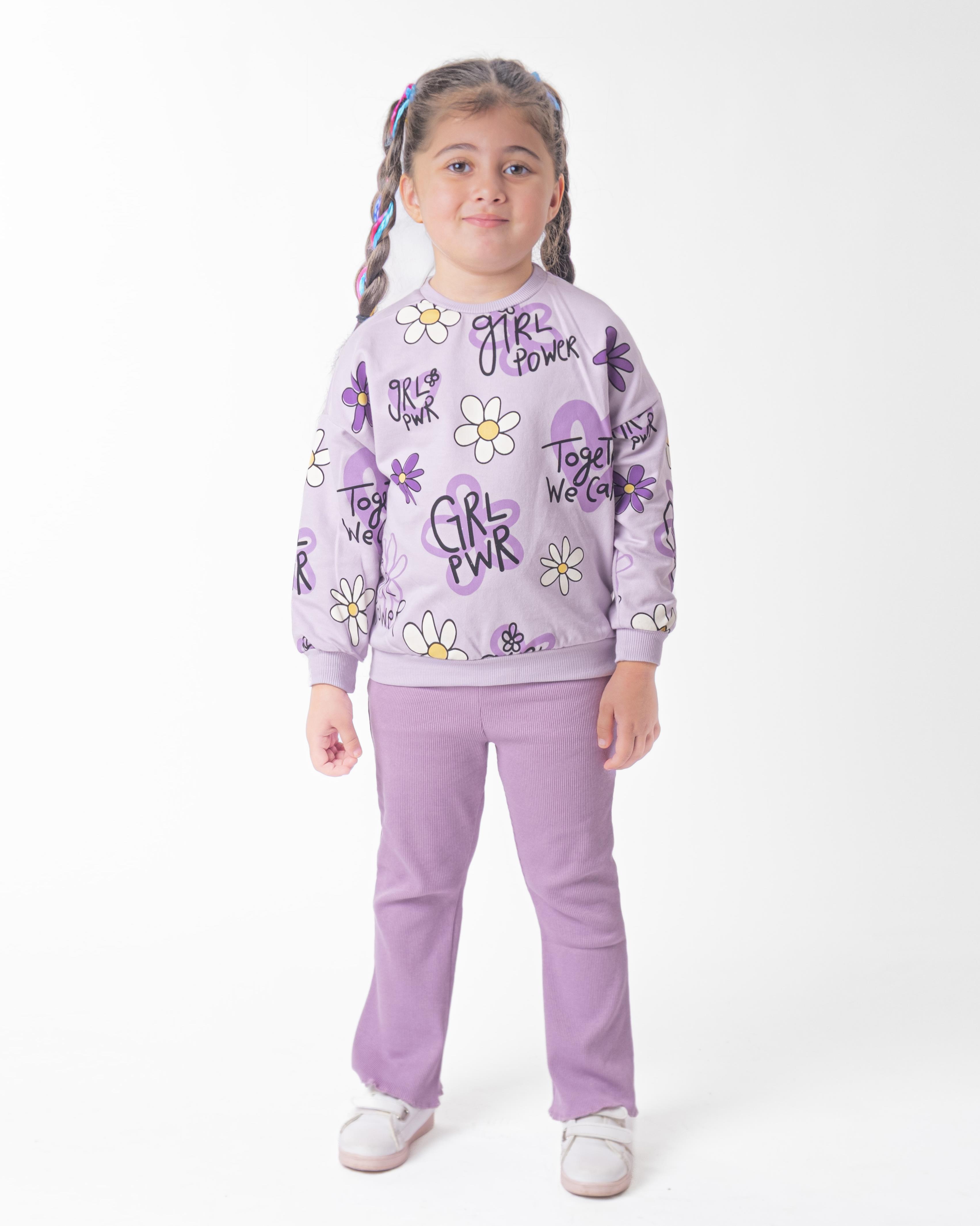 MONVOİ KİDS ÇİÇEK BASKILI KIZ ÇOCUK 2 Lİ TAKIM