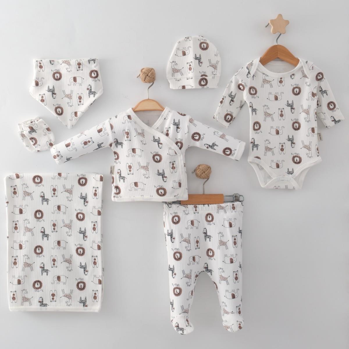 MONVOİ KİDS HAYVAN BASKLI BATTANİYELİ 7 Lİ SET