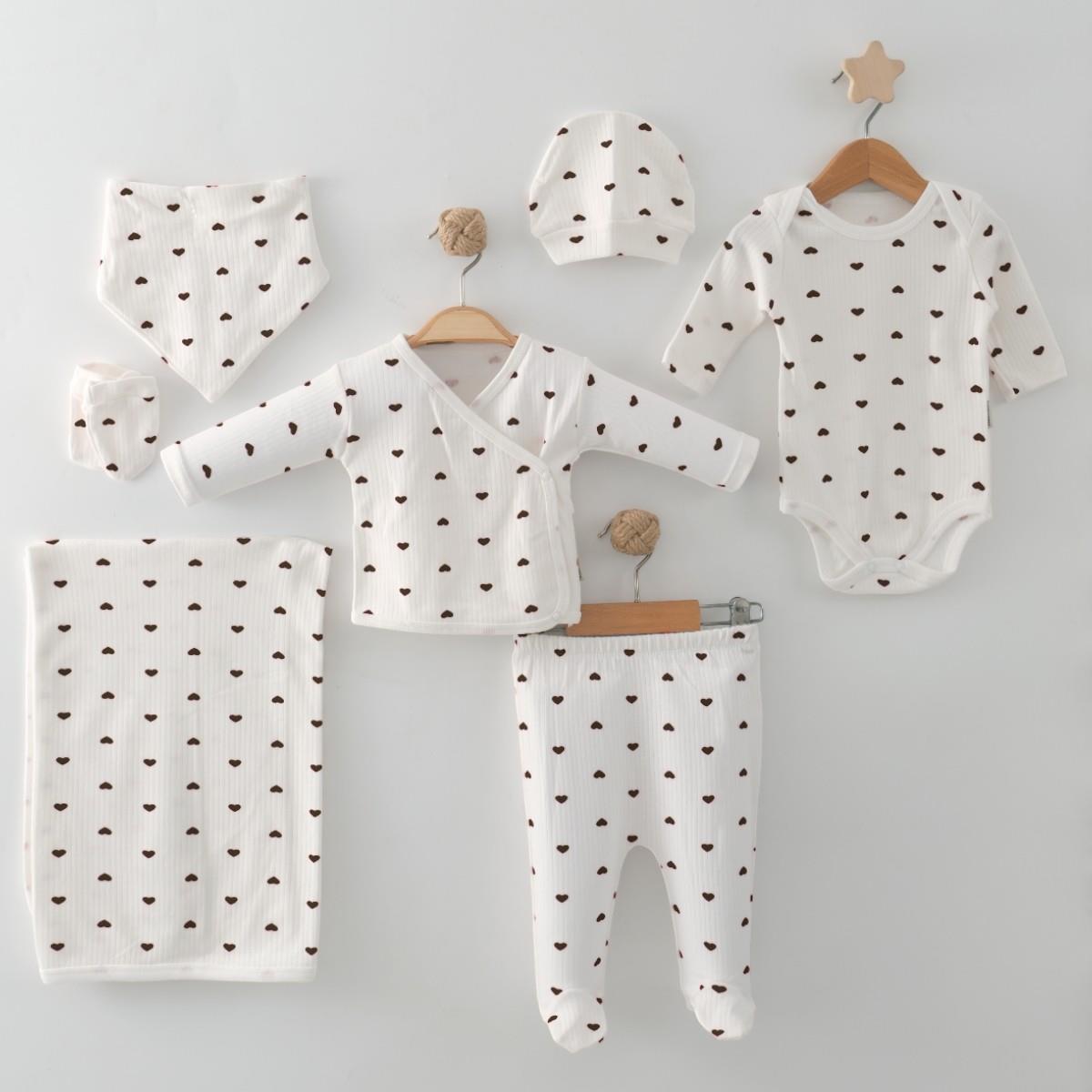 MONVOİ KİDS KALP BASKLI BATTANİYELİ 7 Lİ SET