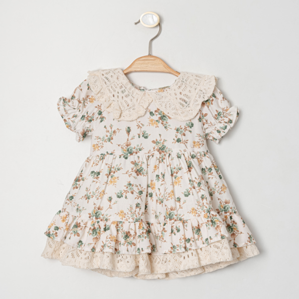 MY PİNGY ÇİÇEK DESENLİ ELBİSE 9-24 AY