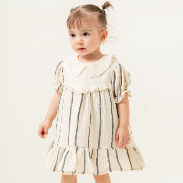 MY PİNGY ÇİZGİ DETALI ELBİSE 9-24 AY