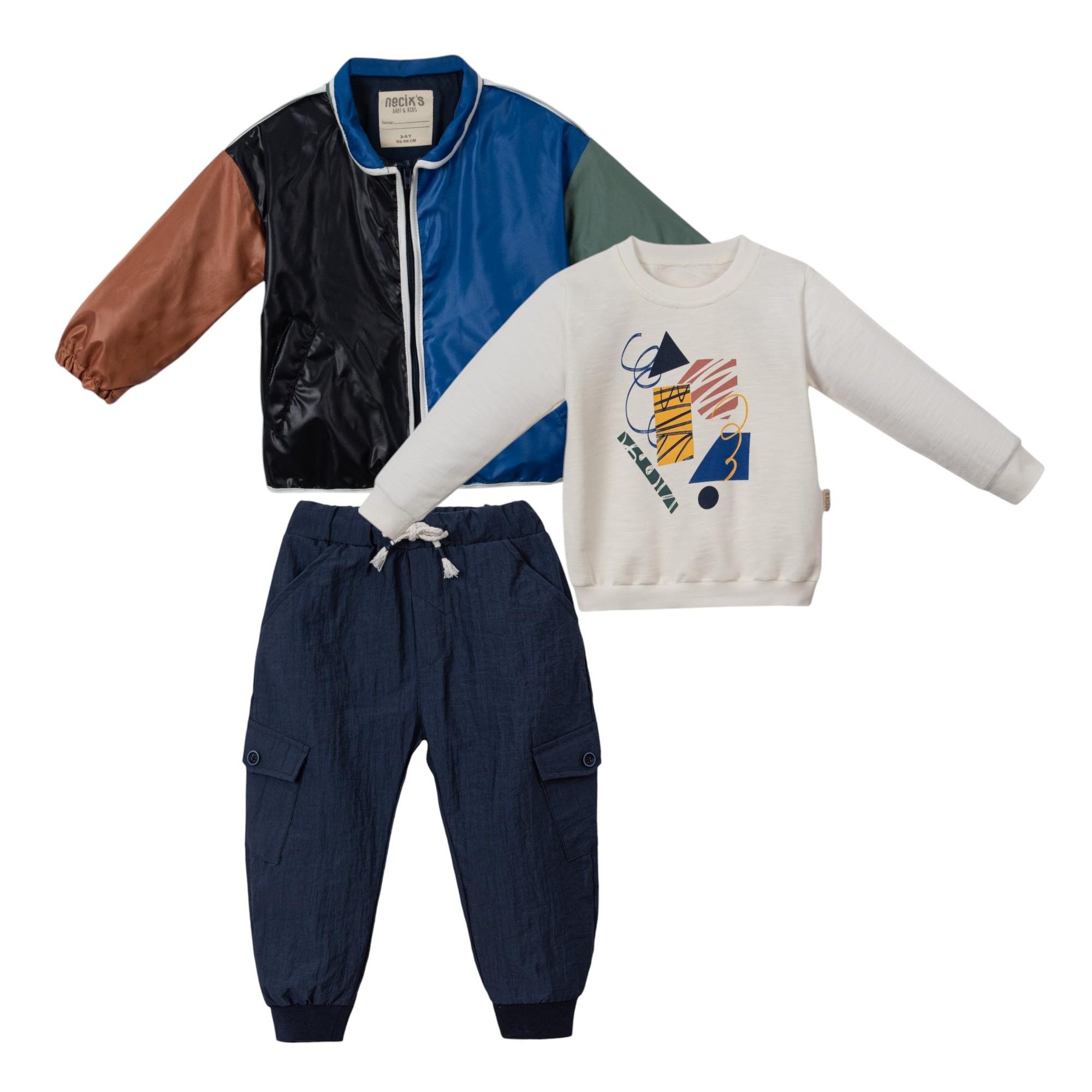 Nagasaki Yağmurluklu Erkek Çocuk Üçlü Takım