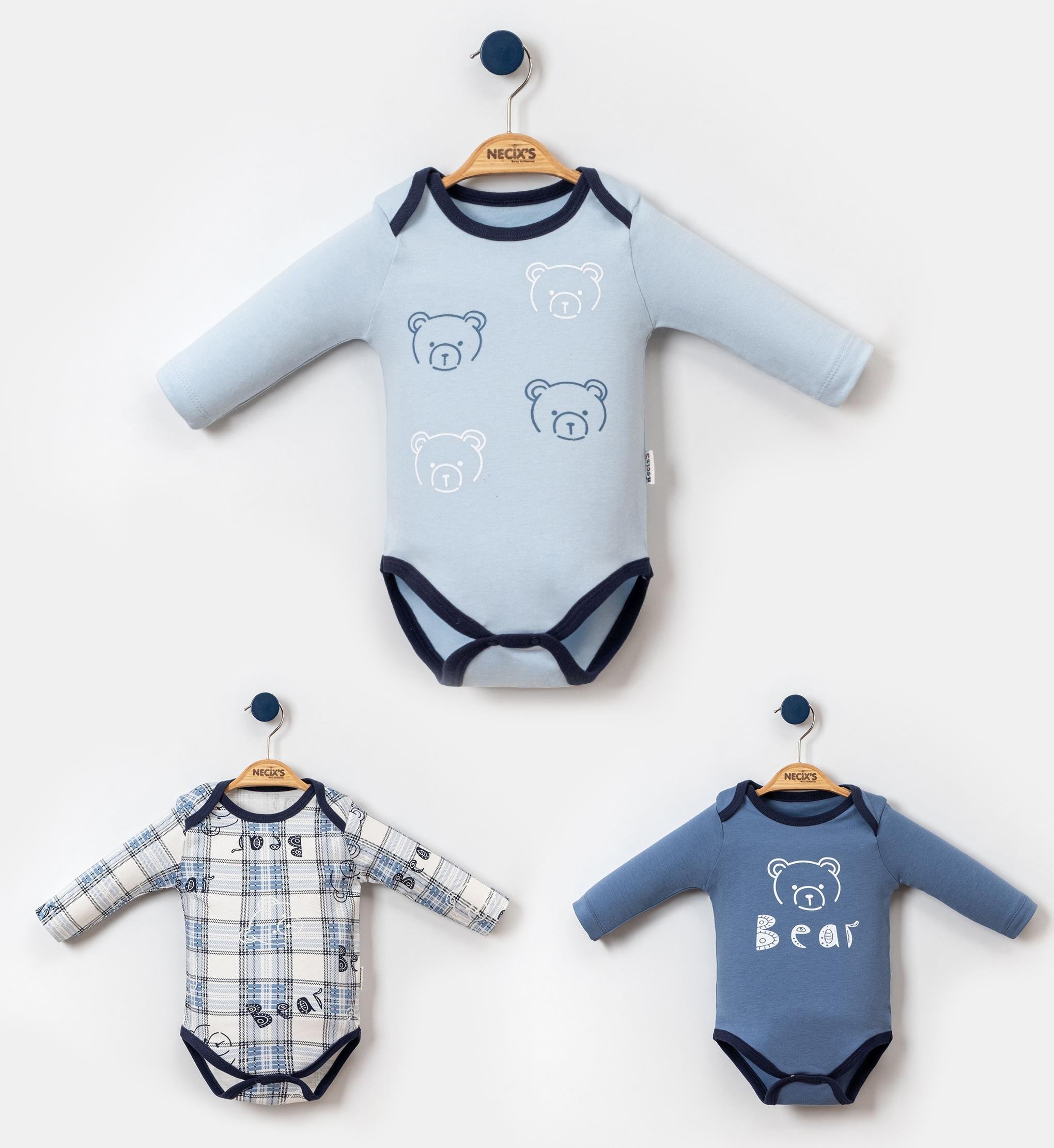 Necix's Bear Erkek Bebek Badi 3 Adet