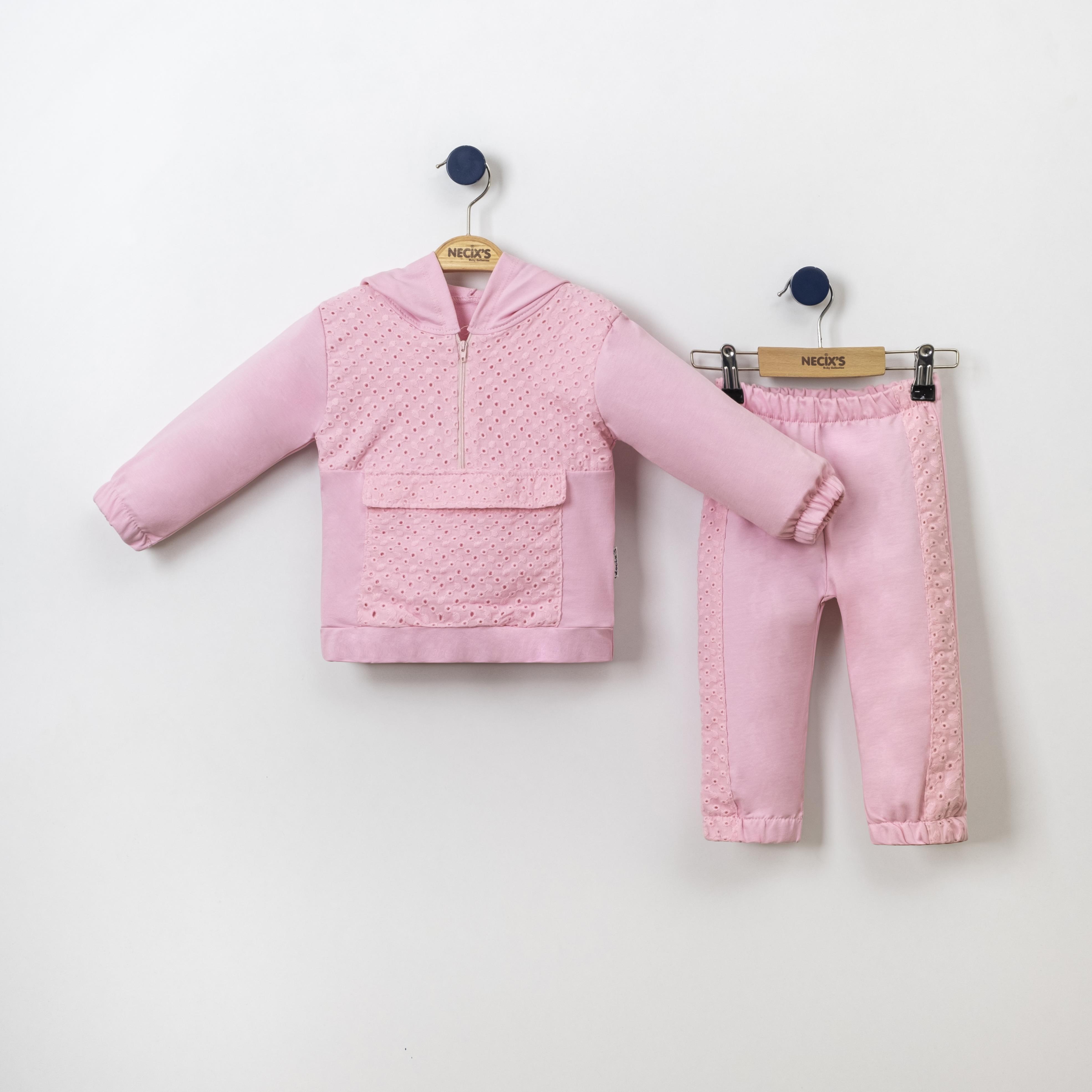 Necix's Brode Kapüşonlu Kız Bebek İkili Takım