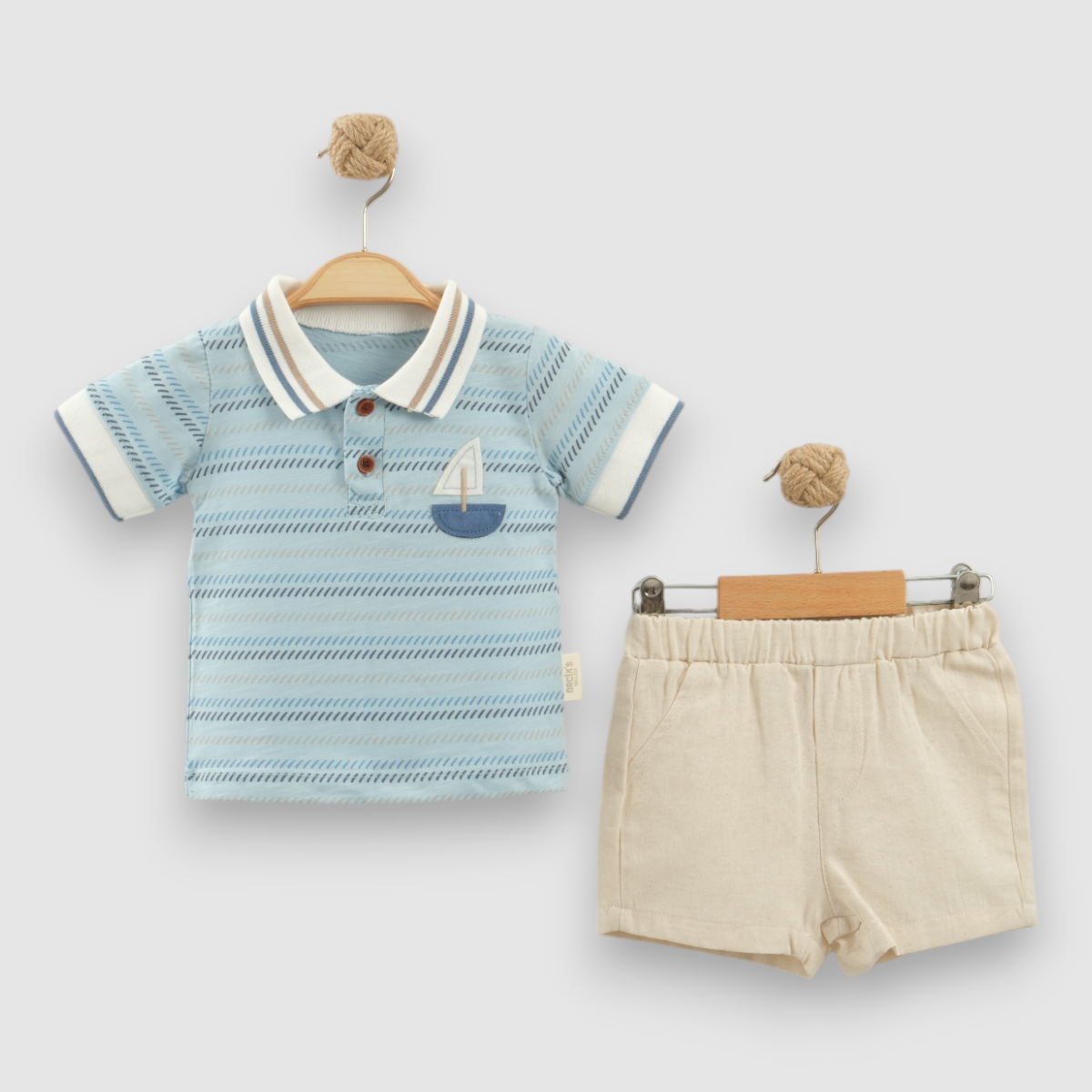 NECİXS ERKEK BEBE 6/24 AY MARİNE SHİP POLO 2 Lİ TAKIM