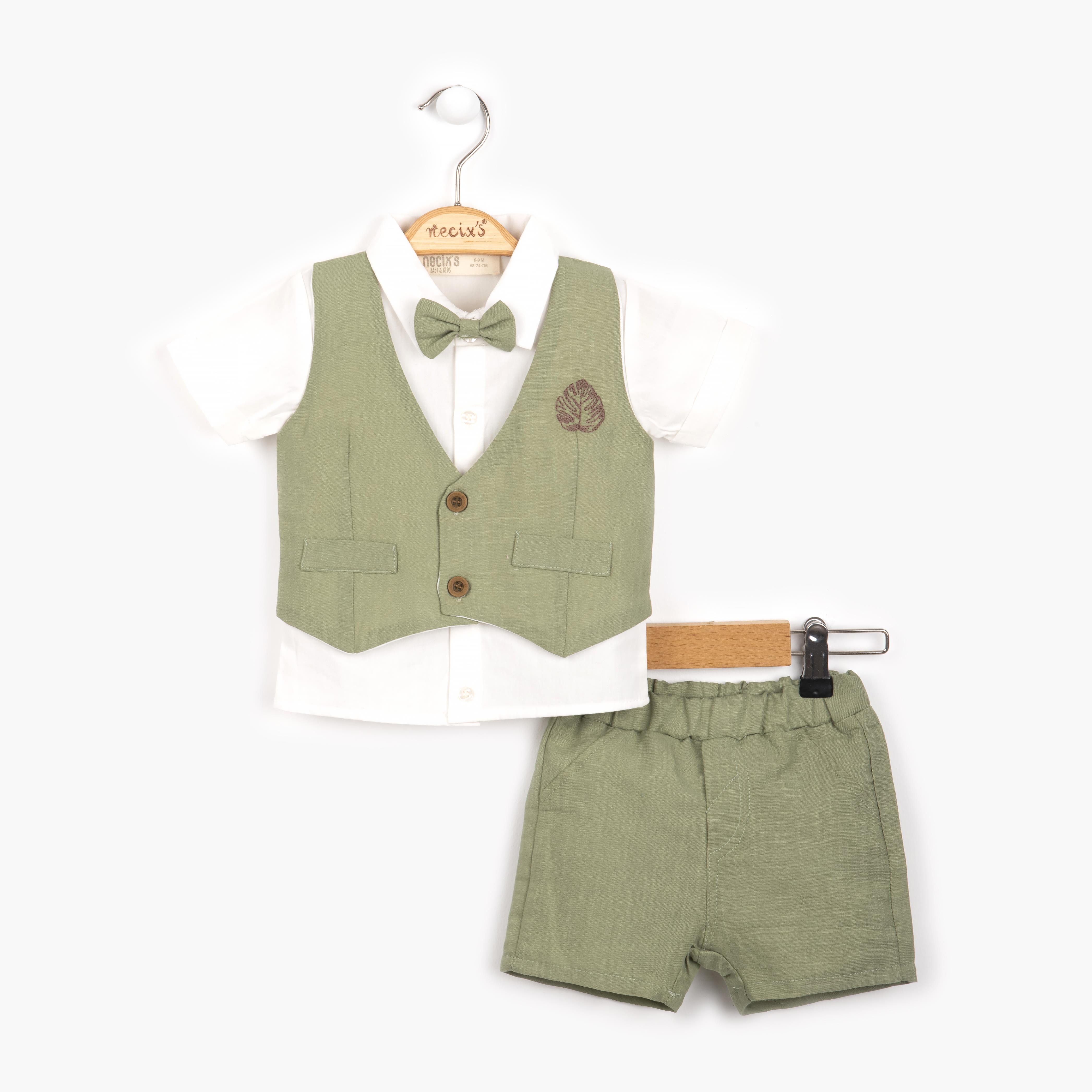 NECİXS ERKEK BEBE 6/24 TİME YELEKLİ TAKIM