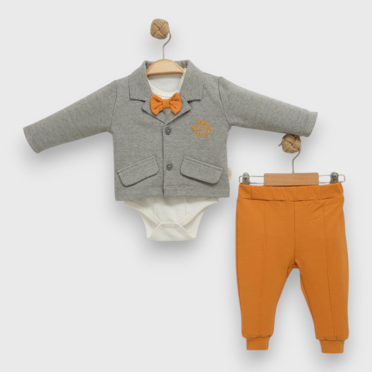 NECİXS GENTLEMAN NEW BORN 3 LÜ TAKIM 3-9 AY