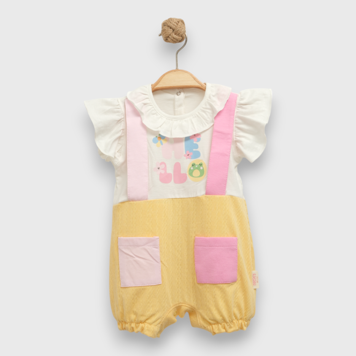 NECİXS HELLO SLOPETLİ 3/9 AY KIZ BEBE TULUM