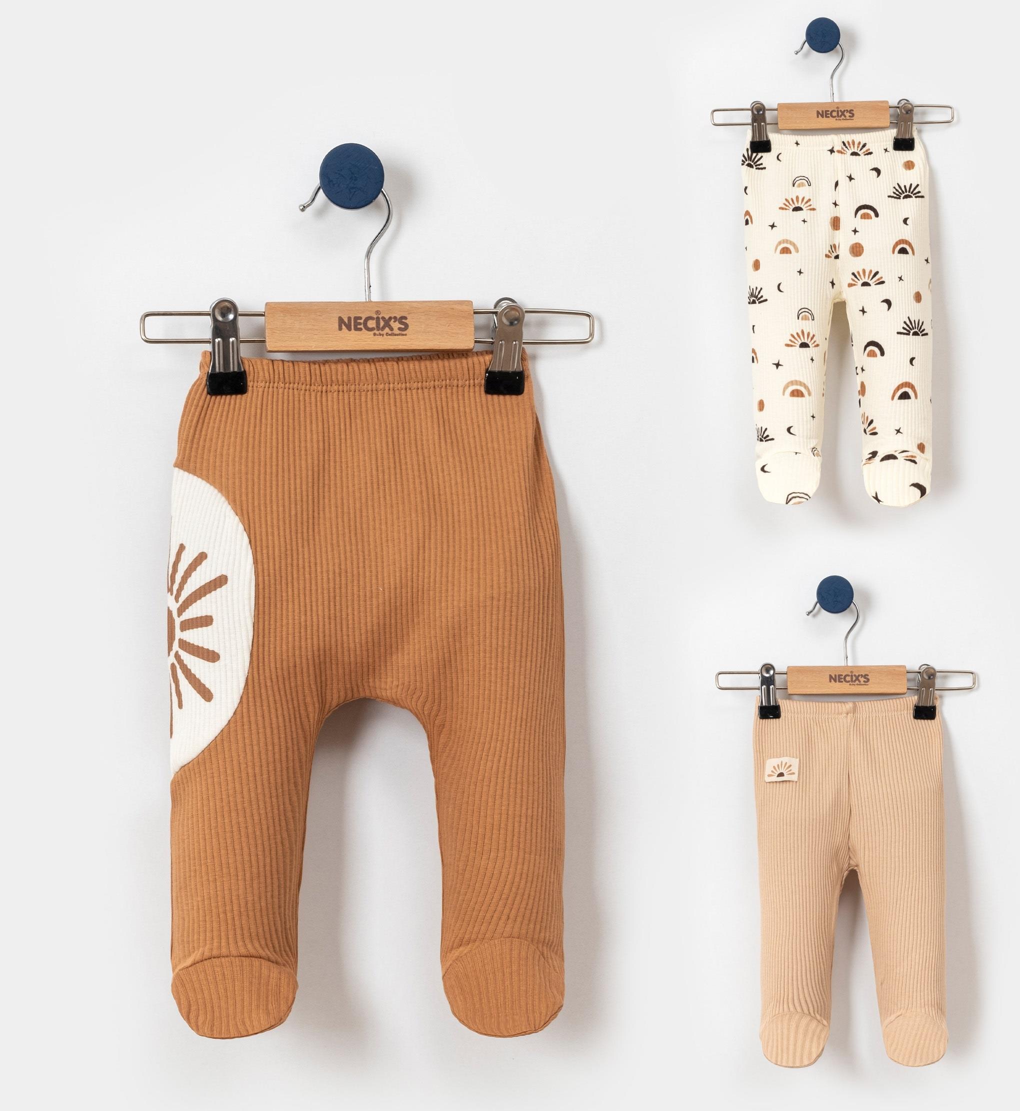 Necix's Hurgada Üçlü Kız Bebek Pantolon 0-3 Ay, 3-6 Ay 3 Adet