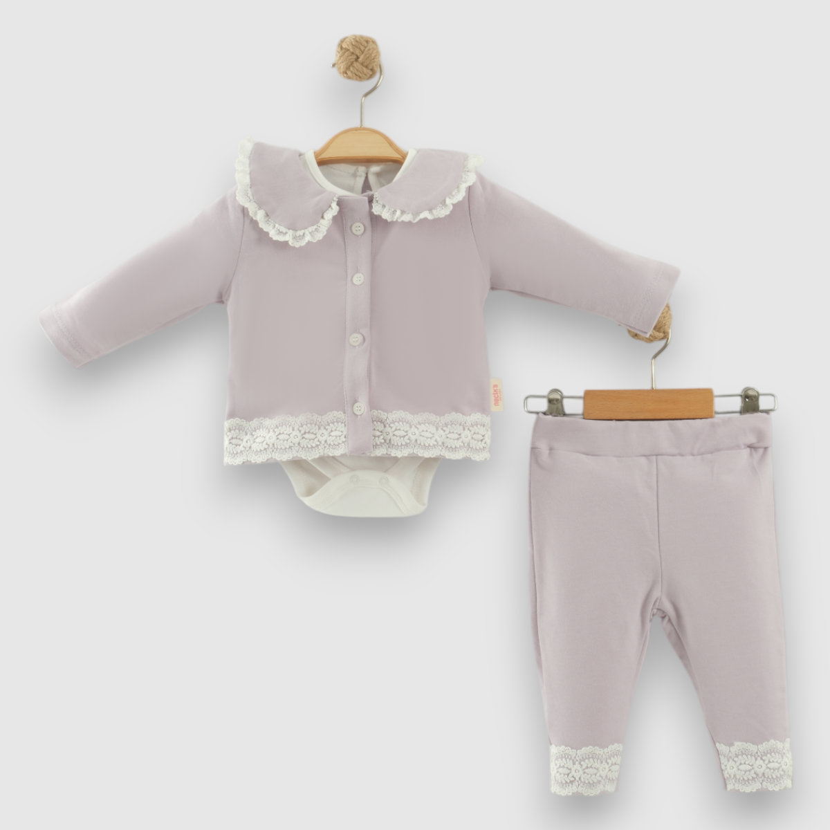 NECİXS KIZ BEBEK LADİES NEWBORN 3 LÜ TAKIM 3-9 AY