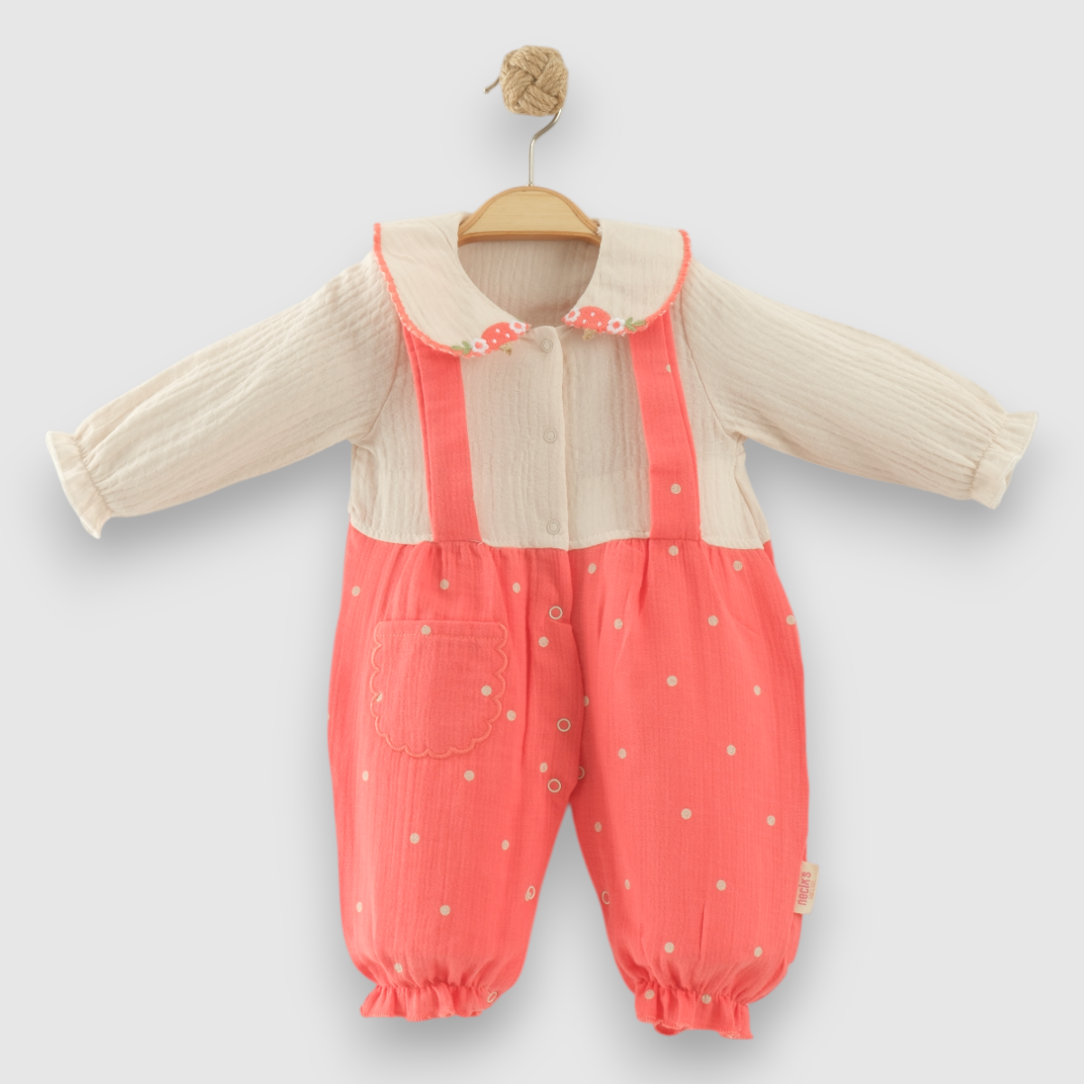 NECİXS KIZ BEBEK RED LOVE SLOPETLİ TULUM