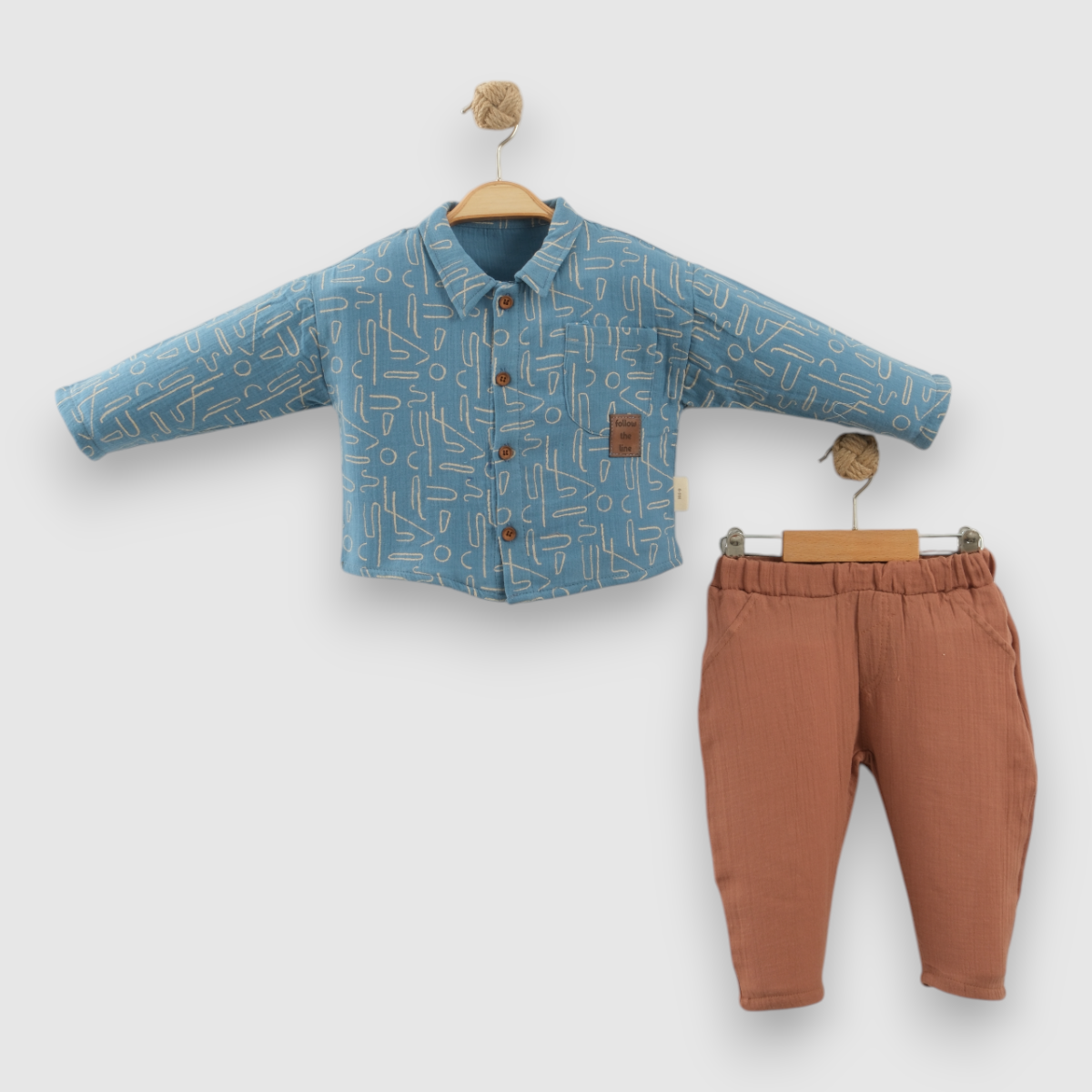 NECİXS LİNEAR GÖMLEKLİ ERKEK BEBEK 2 Lİ TAKIM