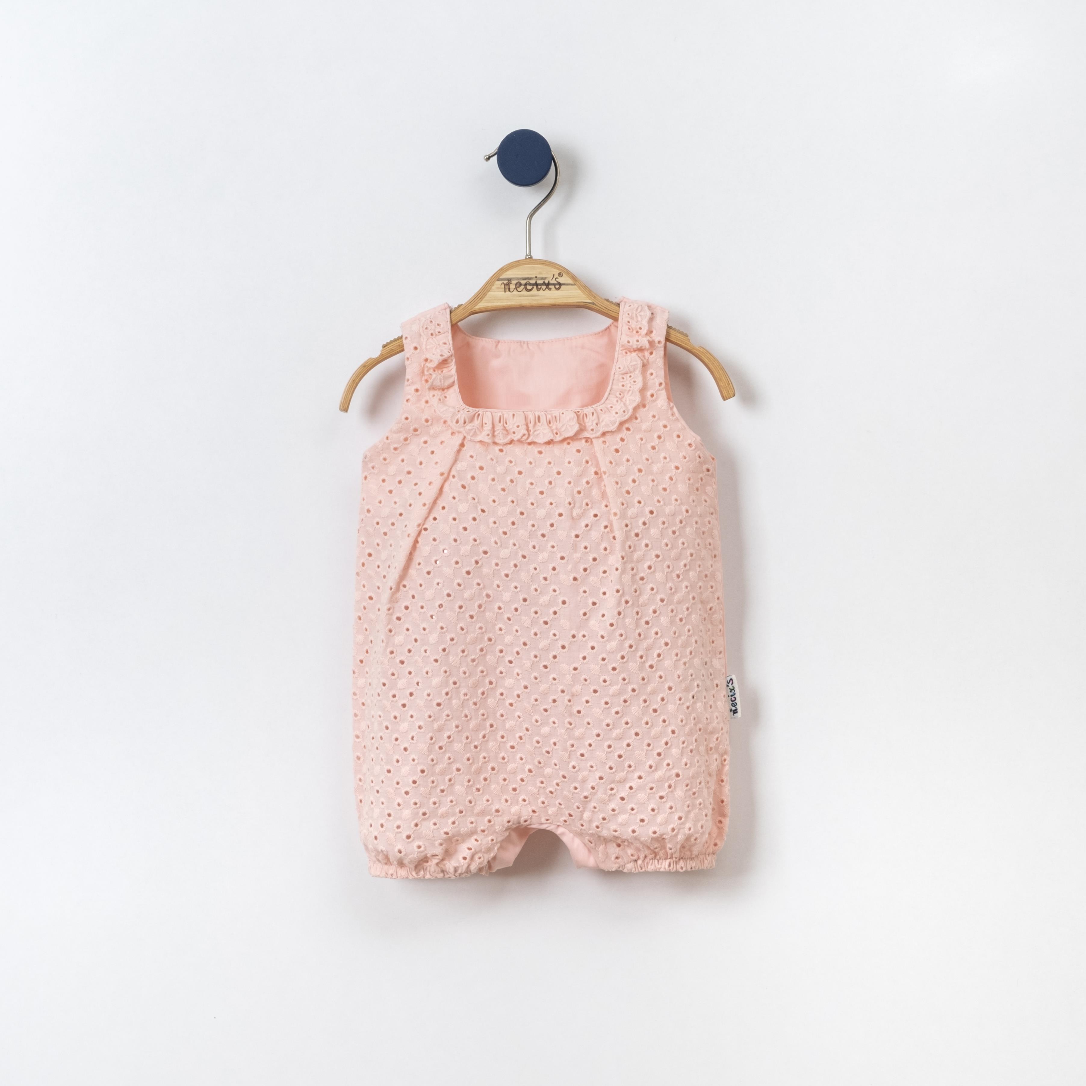 Necix's Pile Detaylı Brode Kız Bebek Tulum