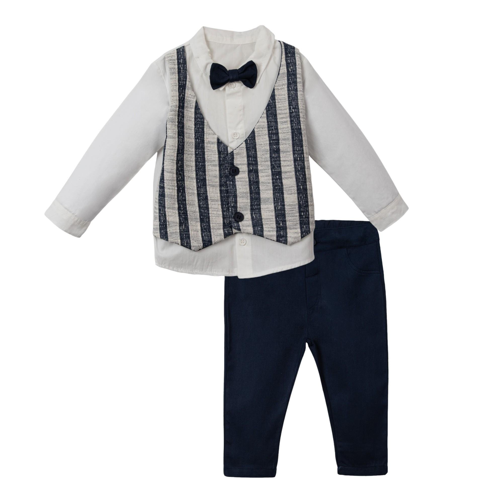 Necix's Prag Yelekli Erkek Bebek İkili Takım