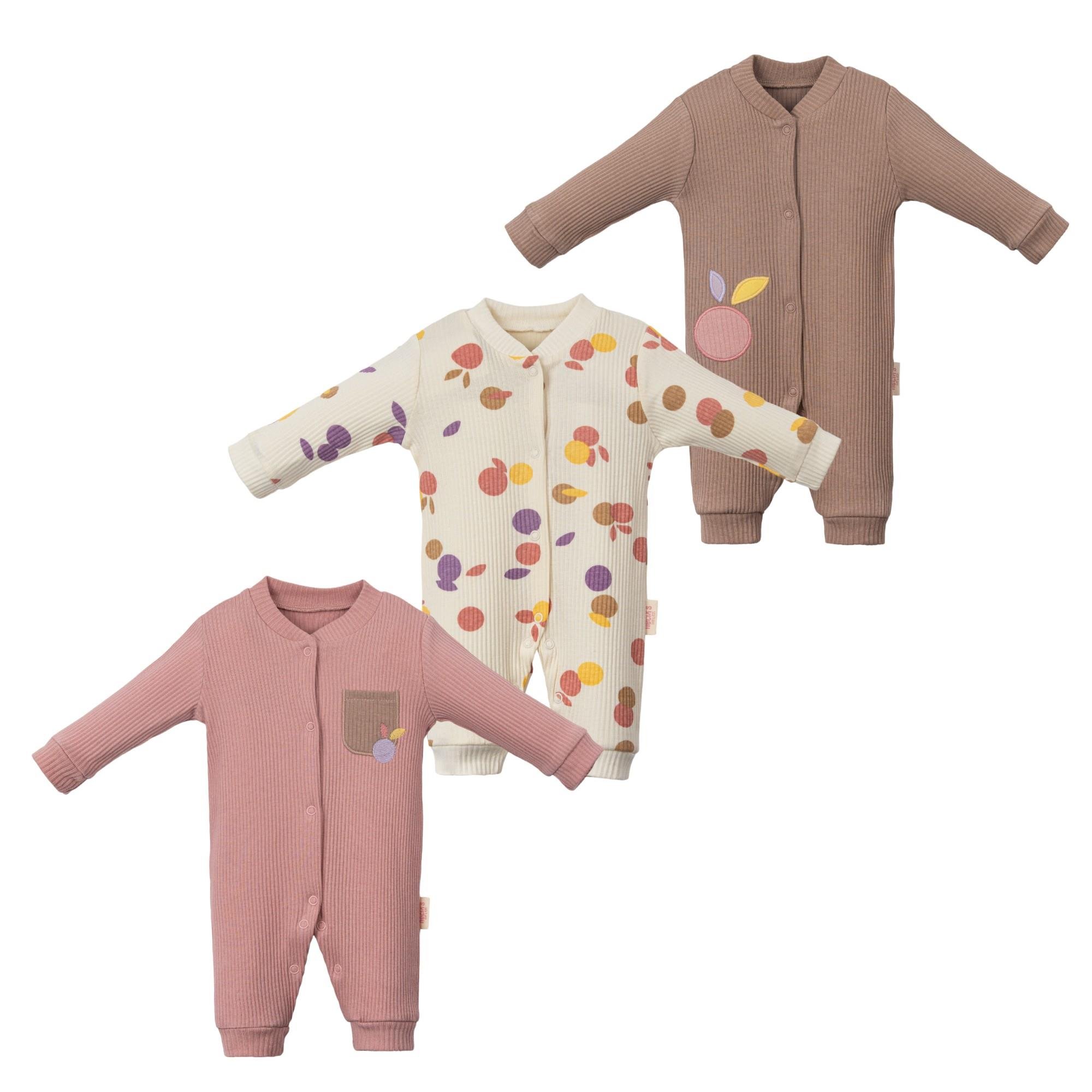 Necix's Renk Benek Kız Bebek Manşetli Tulum