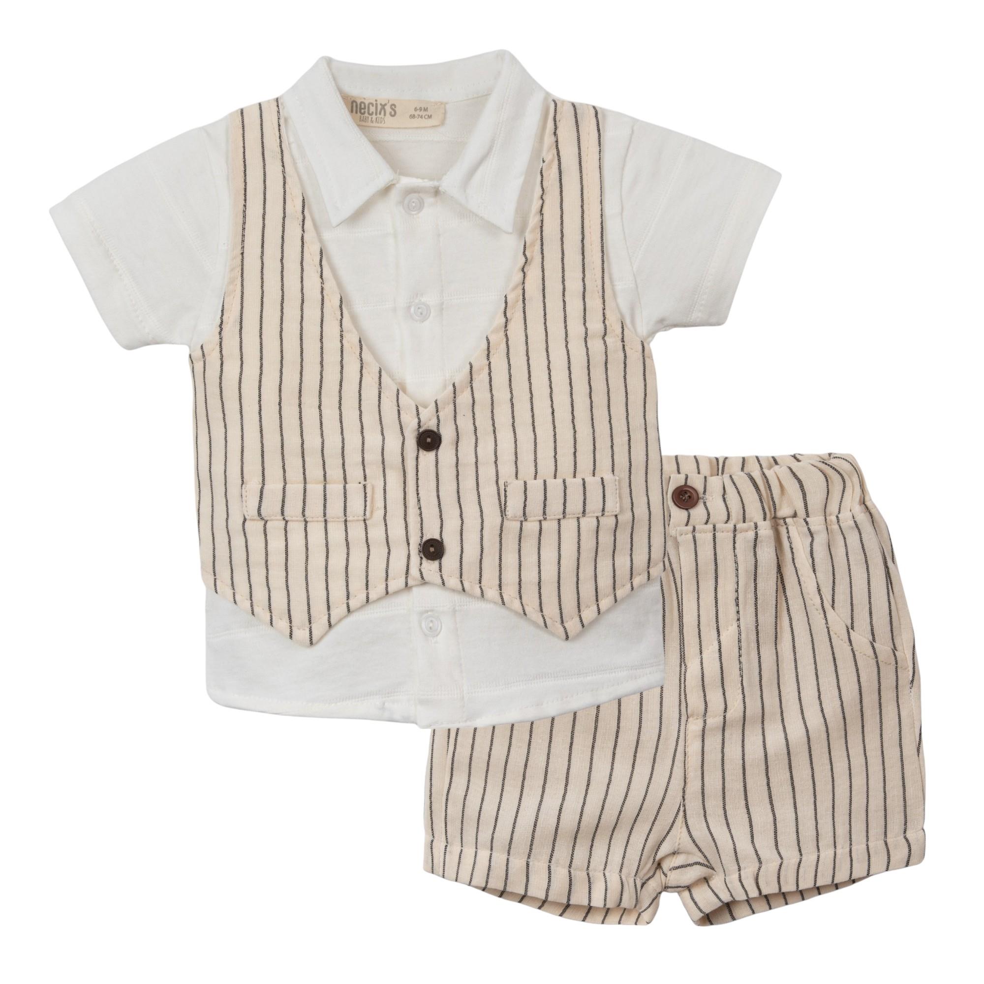 Necix's Reus Yelekli Erkek Bebek İkili Takım
