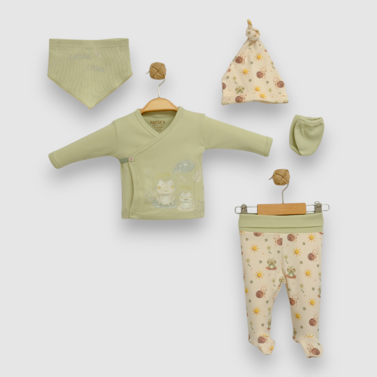 NECİXS UNISEX YENİDOĞAN FAMILY TIME 5 Lİ SET 0-3 AY