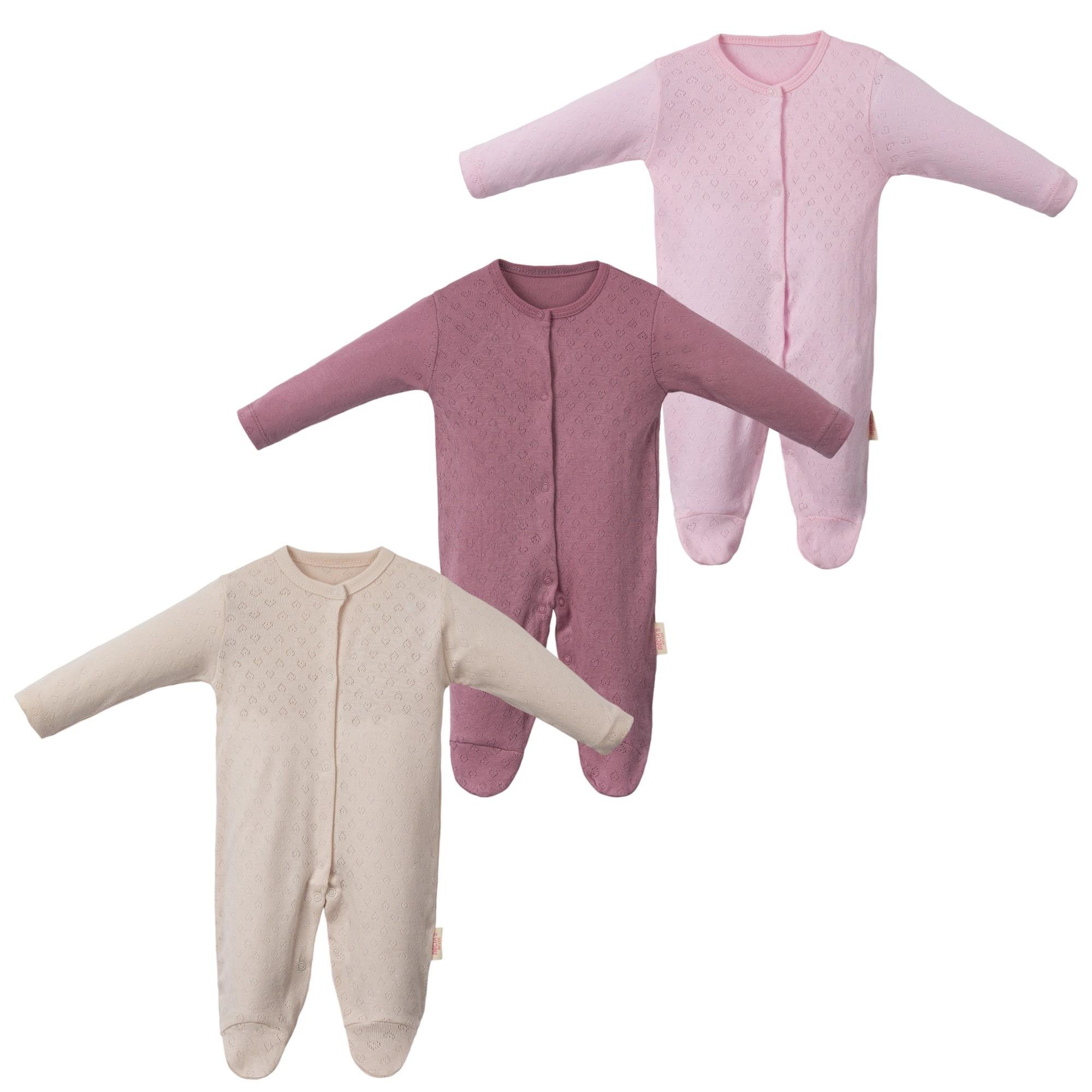 Necix's Vigo Kız Bebek Tulum 3 Adet