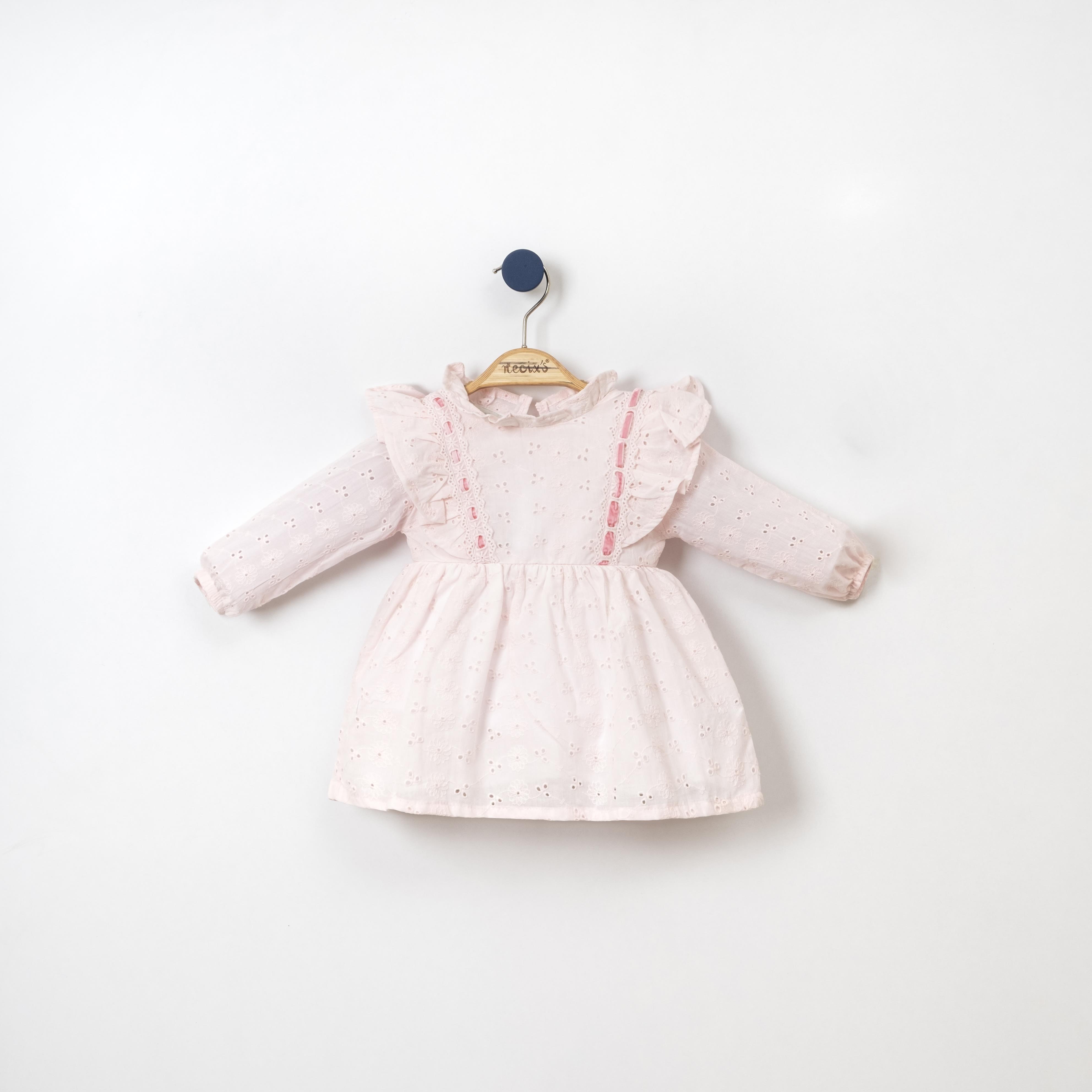 Necix's Yaka Fırfırlı Kız Bebek Elbise