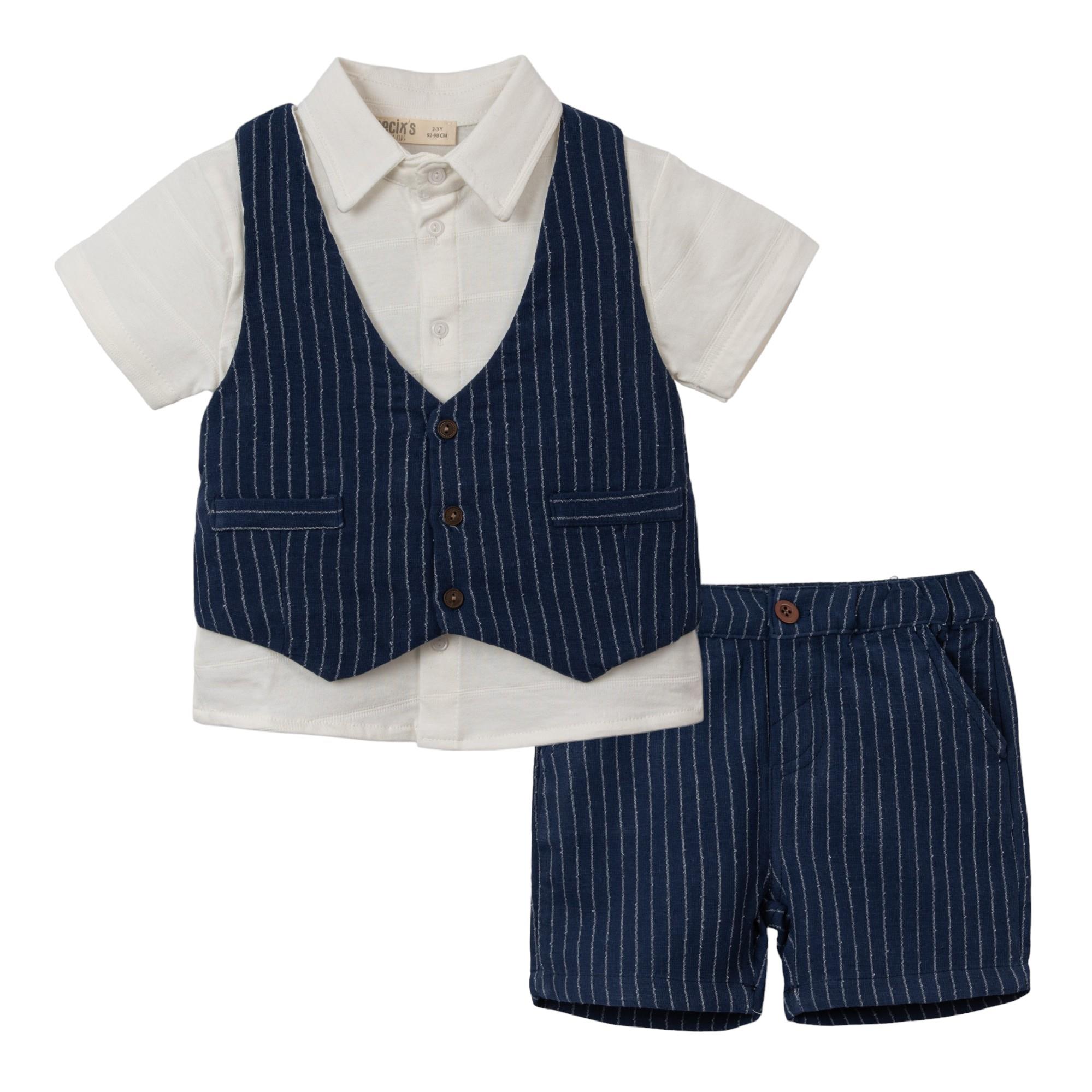 Necix's Yelekli Erkek Çocuk Üçlü Takım