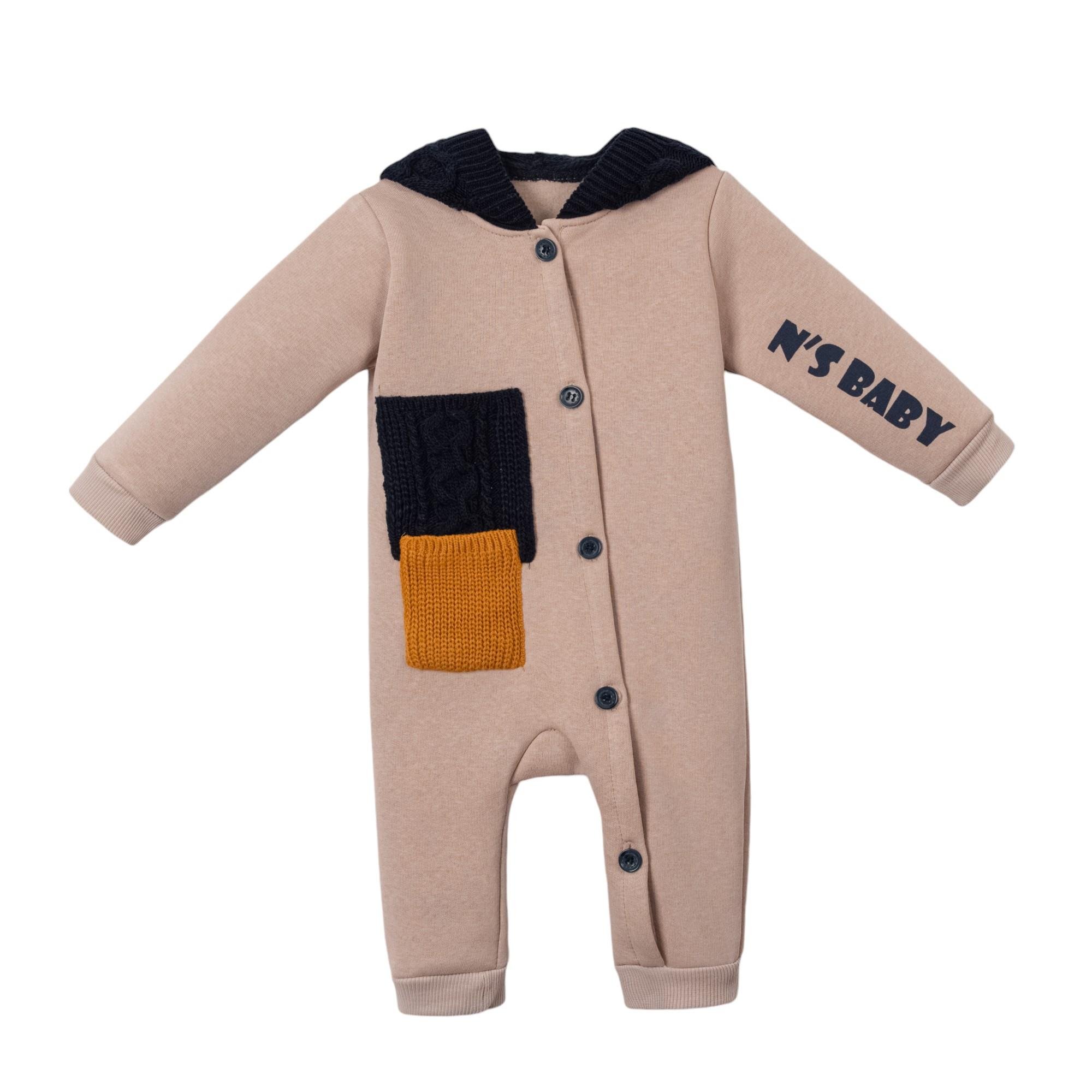 N'S Baby Erkek Bebek Kapüşonlu Tulum