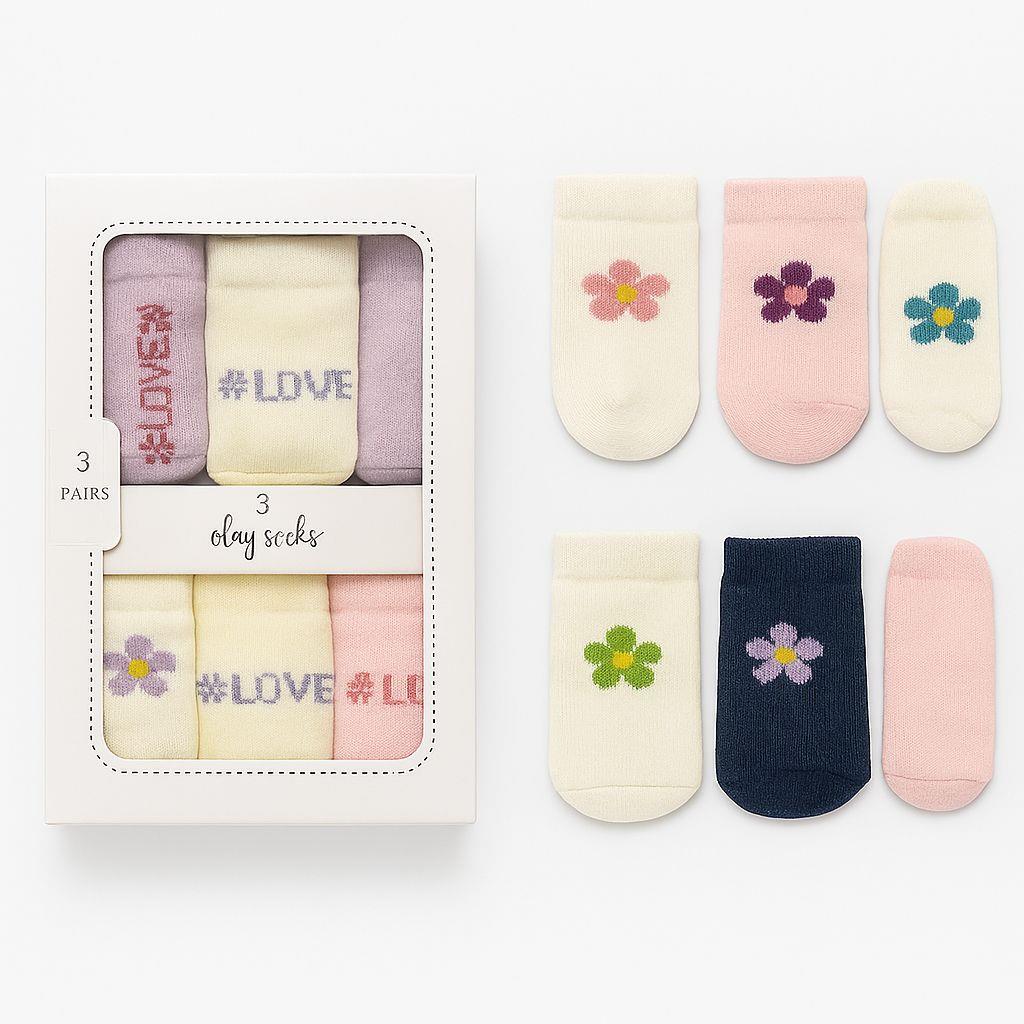 OLAY SOCKS KIZ BEBEK FLOWER ÇORAP