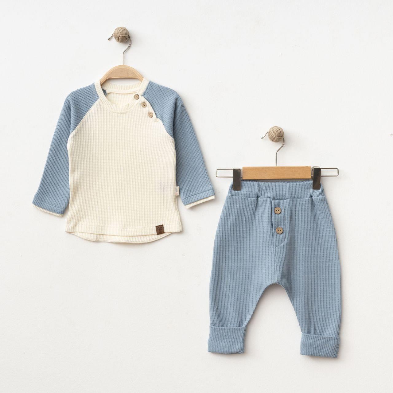 SD BABY WAFFİLE KOKONAT DÜĞMELİ TAKIM 3-18 AY