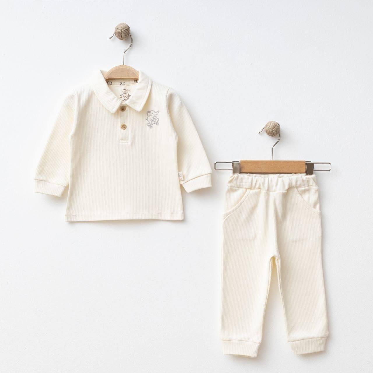 SD BABY YAKALI ARMALI ERKEK  BEBEK 2 Lİ TAKIM