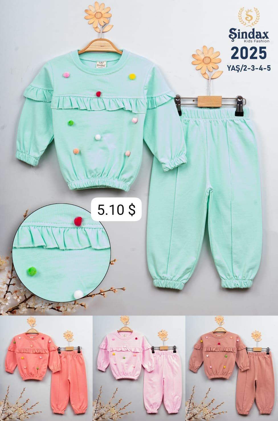 ŞİNDAX RENKLİ PUAN TOPLU KIZ 2 Lİ TAKIM