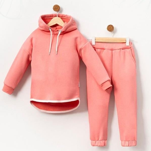 Sweatshirt Kız Çocuk Biyeli İkili Takım