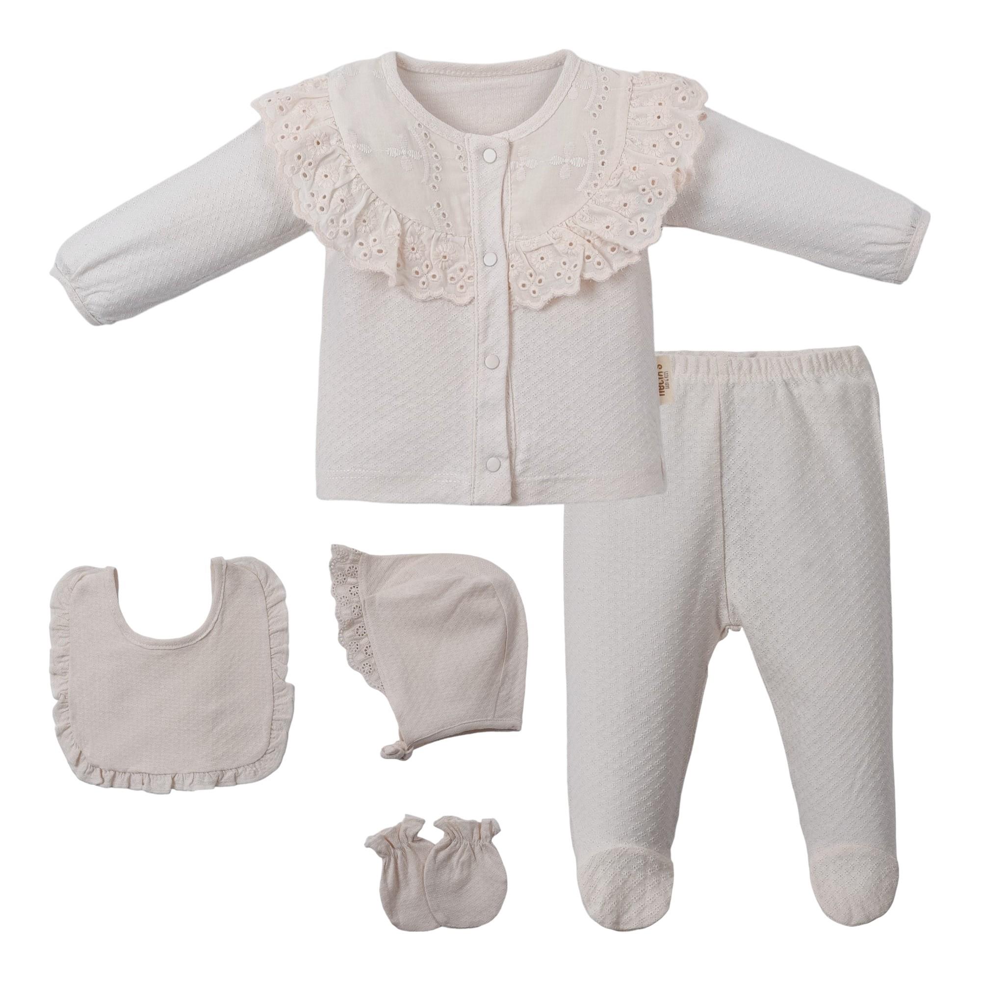 Yalinga Kız Bebek Hastane Çıkışı Beşli Set