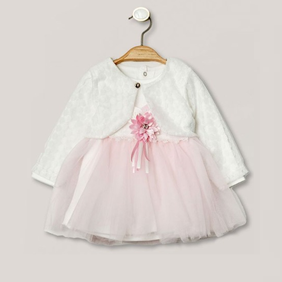 Yelekli Kız Bebek Elbise