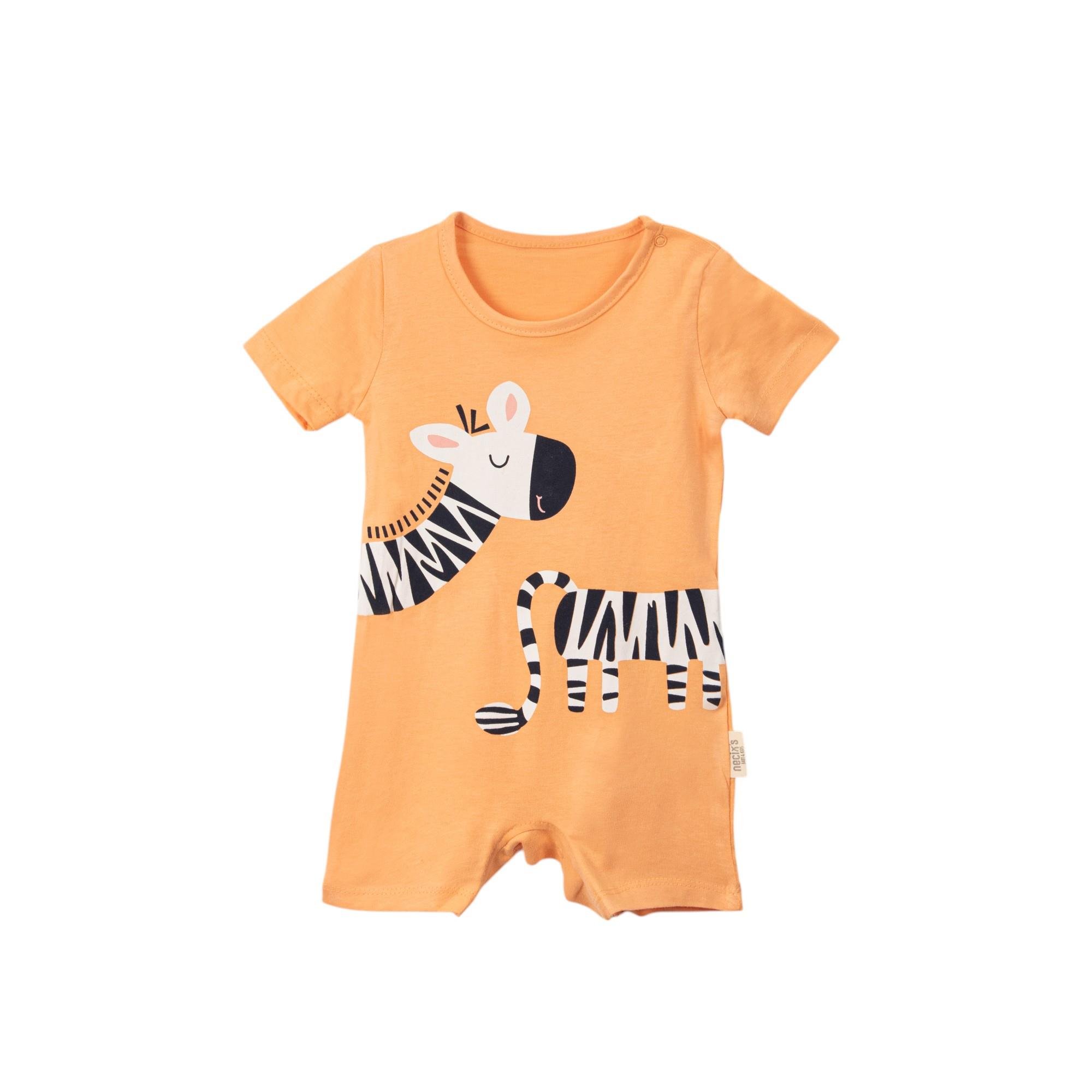 Zebra Figürlü Erkek Bebek Tulum