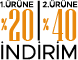 Birinci Ürüne %20 İkinci Ürüne %40 İndirim!