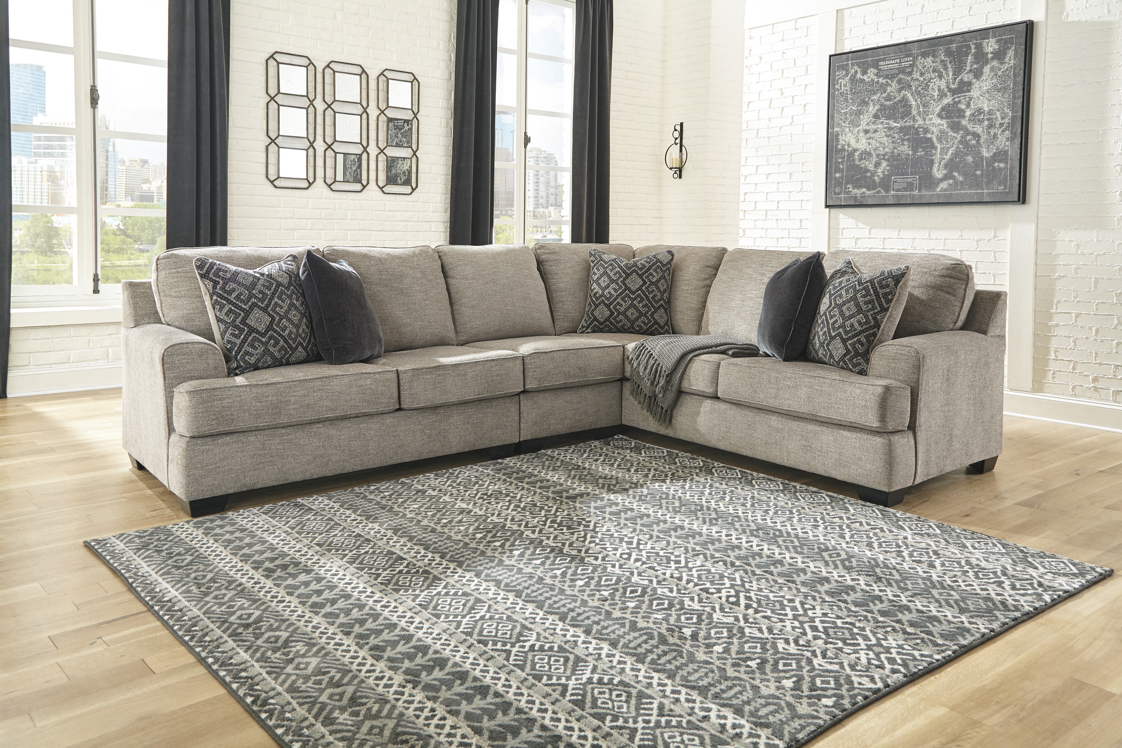 Bovarian Köşe Koltuk Takımı (3 Modül)