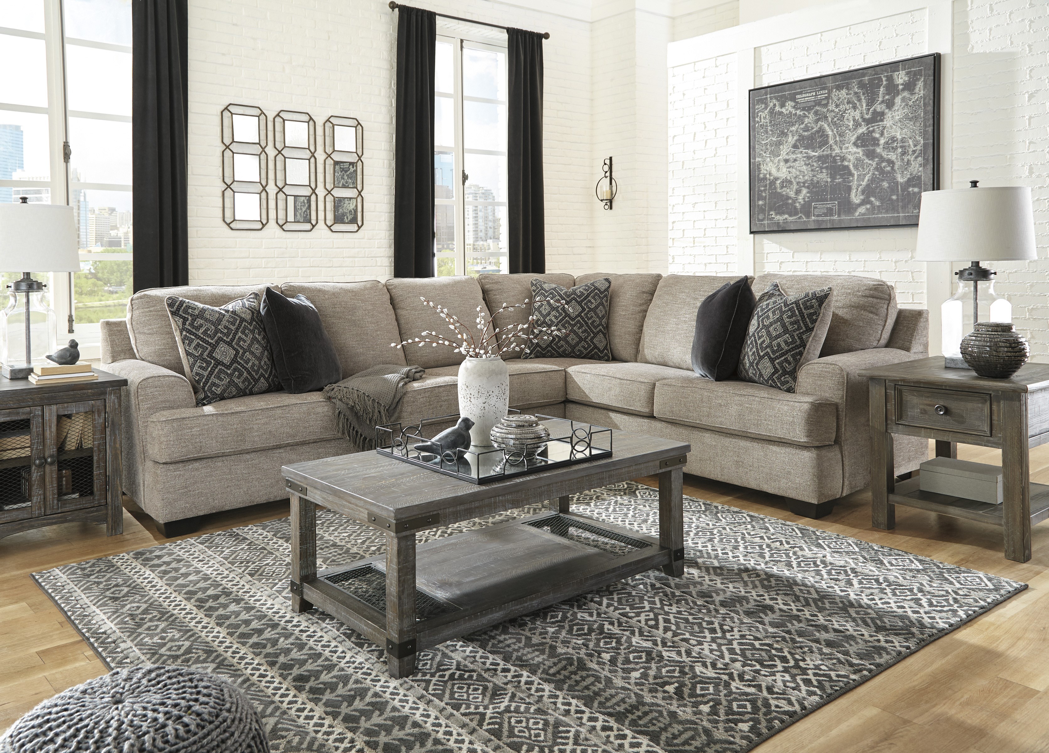 Bovarian Köşe Koltuk Takımı (3 Modül)