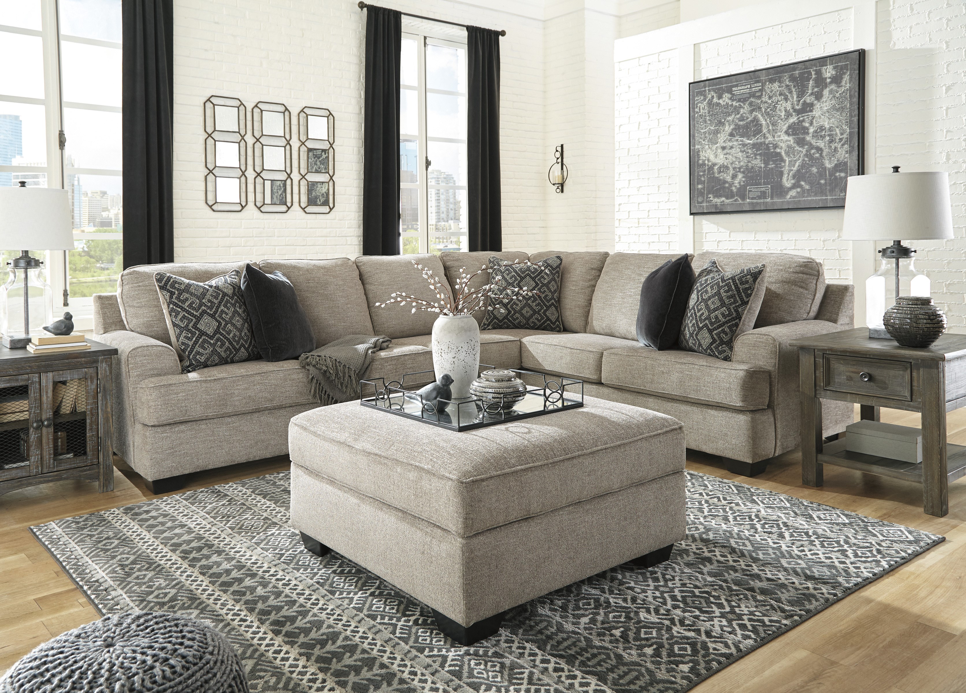 Bovarian Köşe Koltuk Takımı (3 Modül)