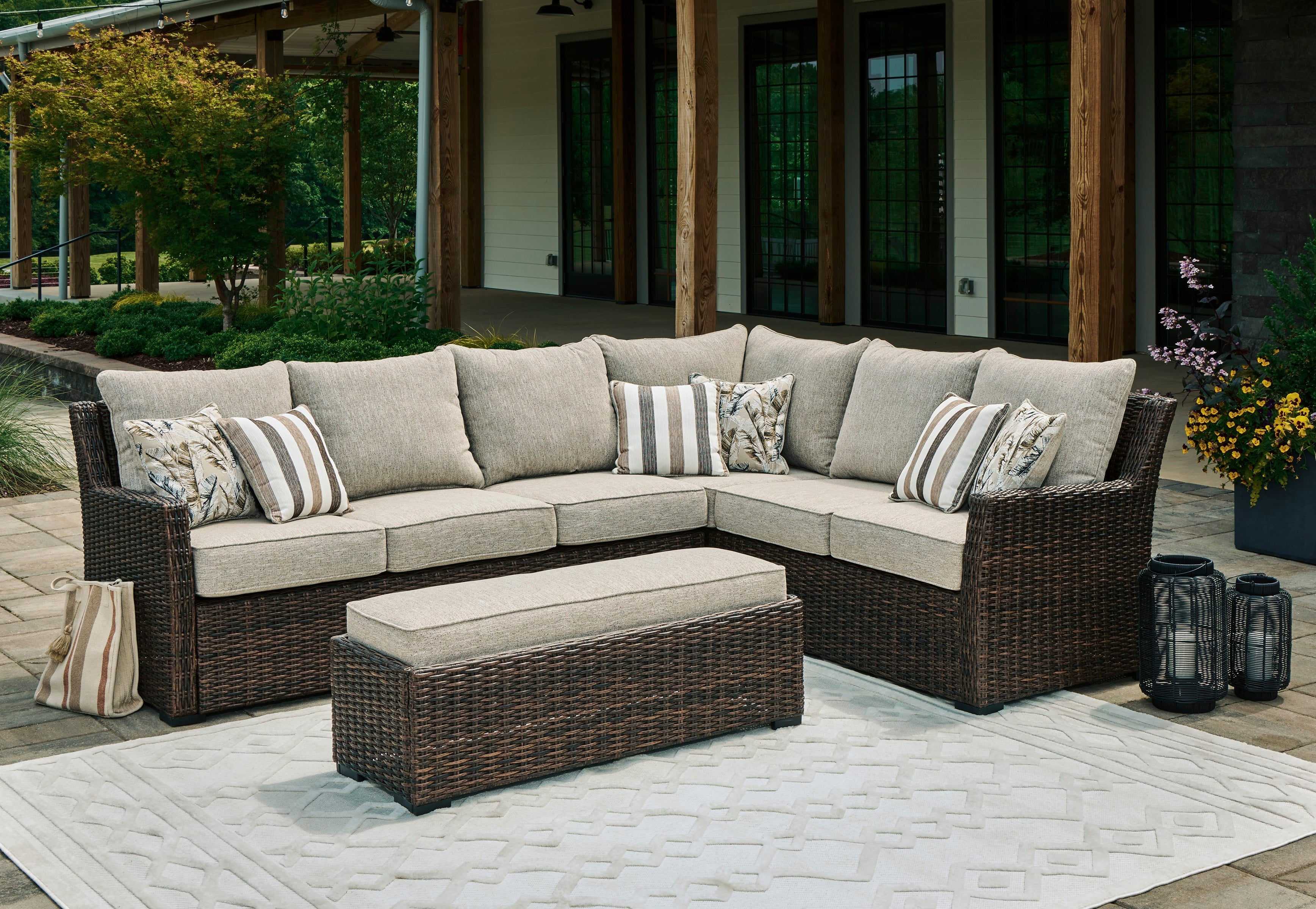 Brook Ranch Dış Mekan Köşe Koltuk + Bench