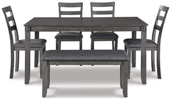 Bridson Yemek Masası ve Sandalyeleri + Bench