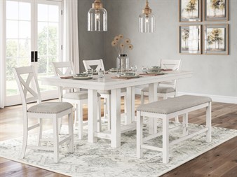 Robbinsdale Yüksek Yemek Masası Bench ve Sandalyeleri