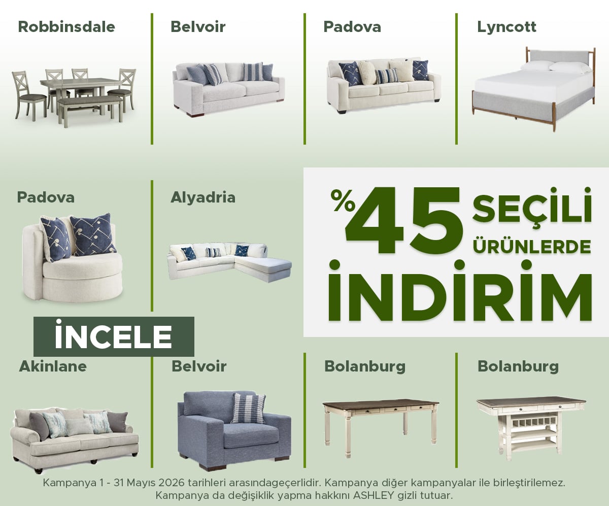 Seçili Ürünlerde %45 İndirim!