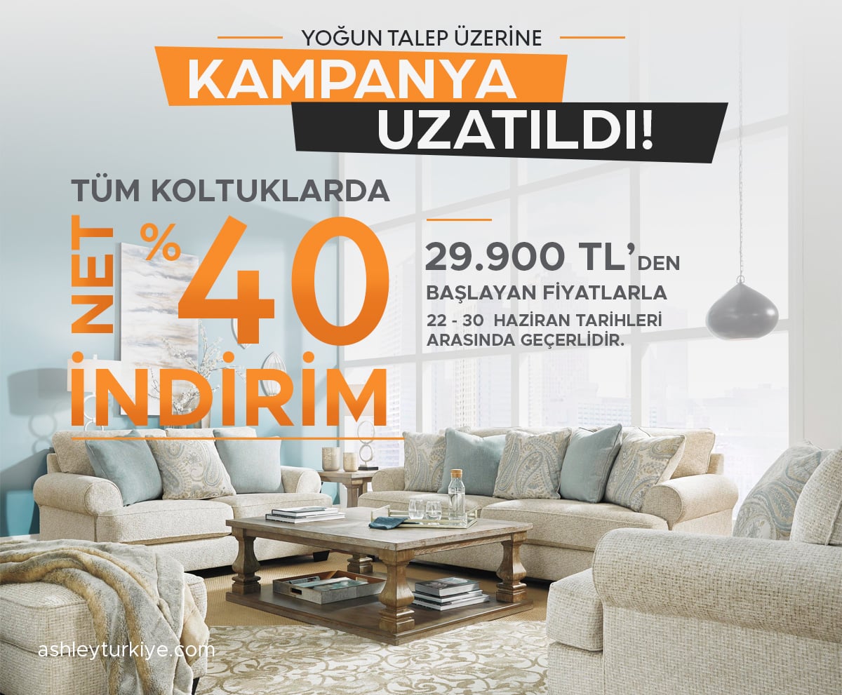 Tüm koltuklarda net %40 indirim fırsatı!