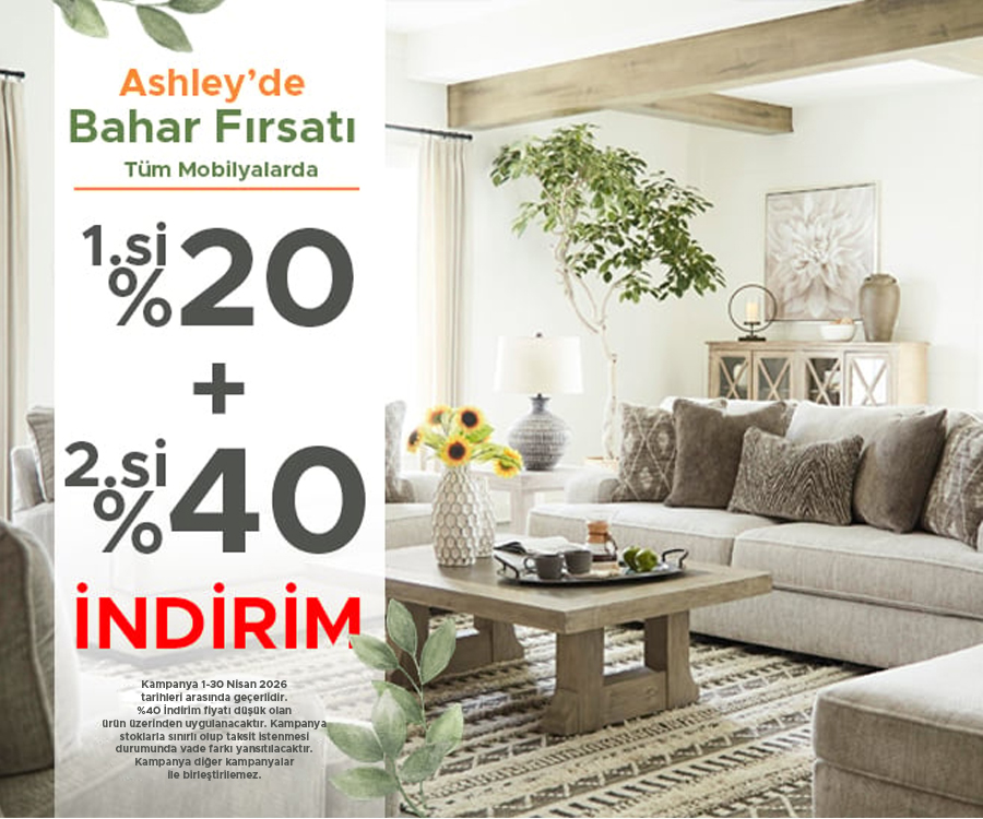 Tüm Mobilyalarda 1.Ürüne %20 2.Ürüne %40 İndirim Fırsatı!