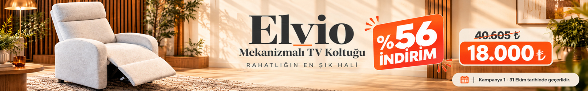 Elvio Mekanizmalı Koltuk | Net %56 indirim ile 18.000 TL!