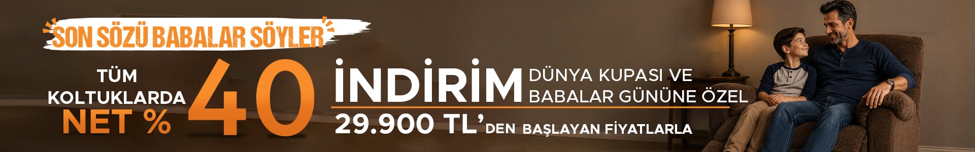 Mobilyalarda net %40 indirim!