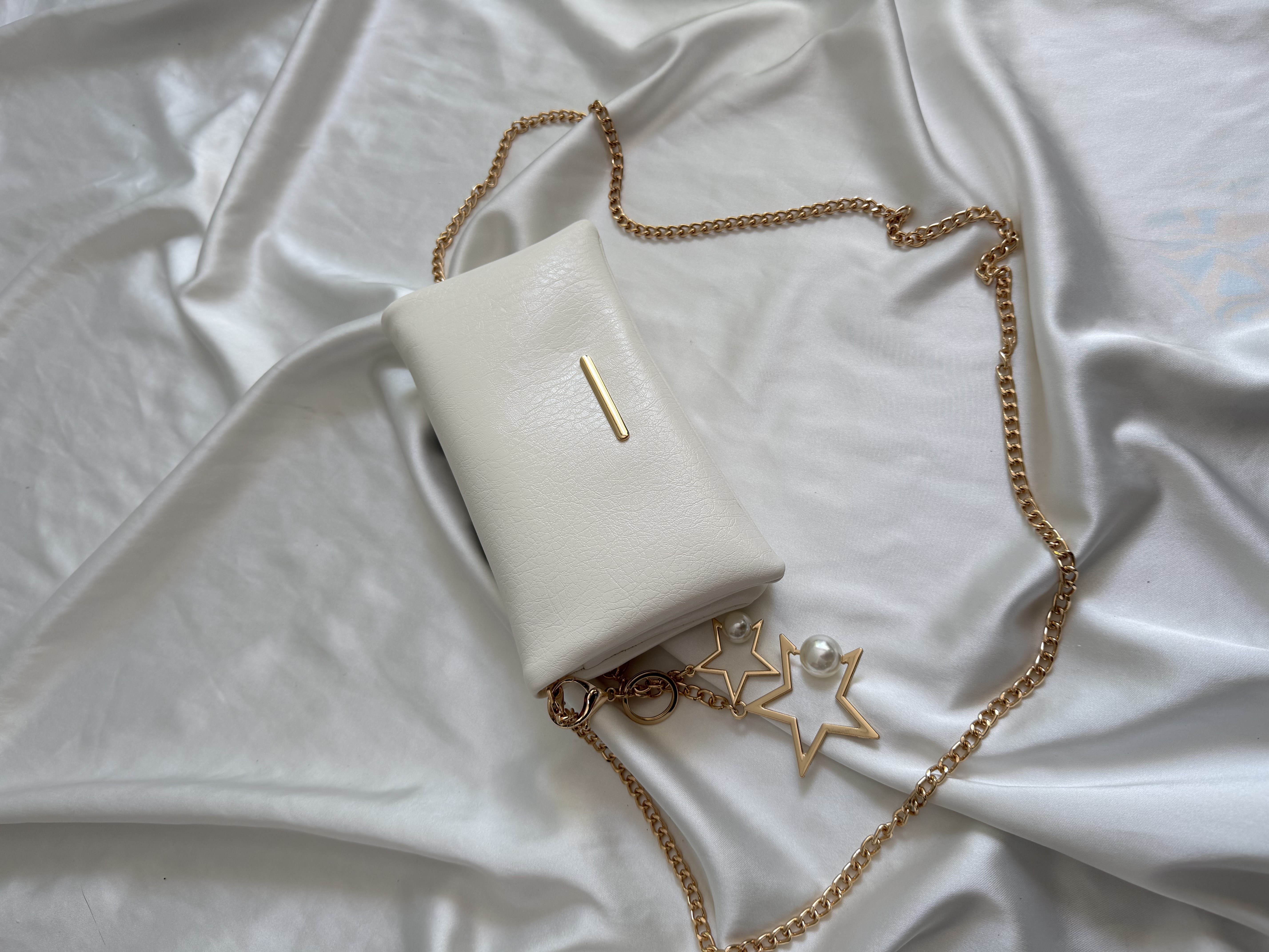 Canggu Model Clutch Çanta , Portföy Çanta , El Çantası Beyaz