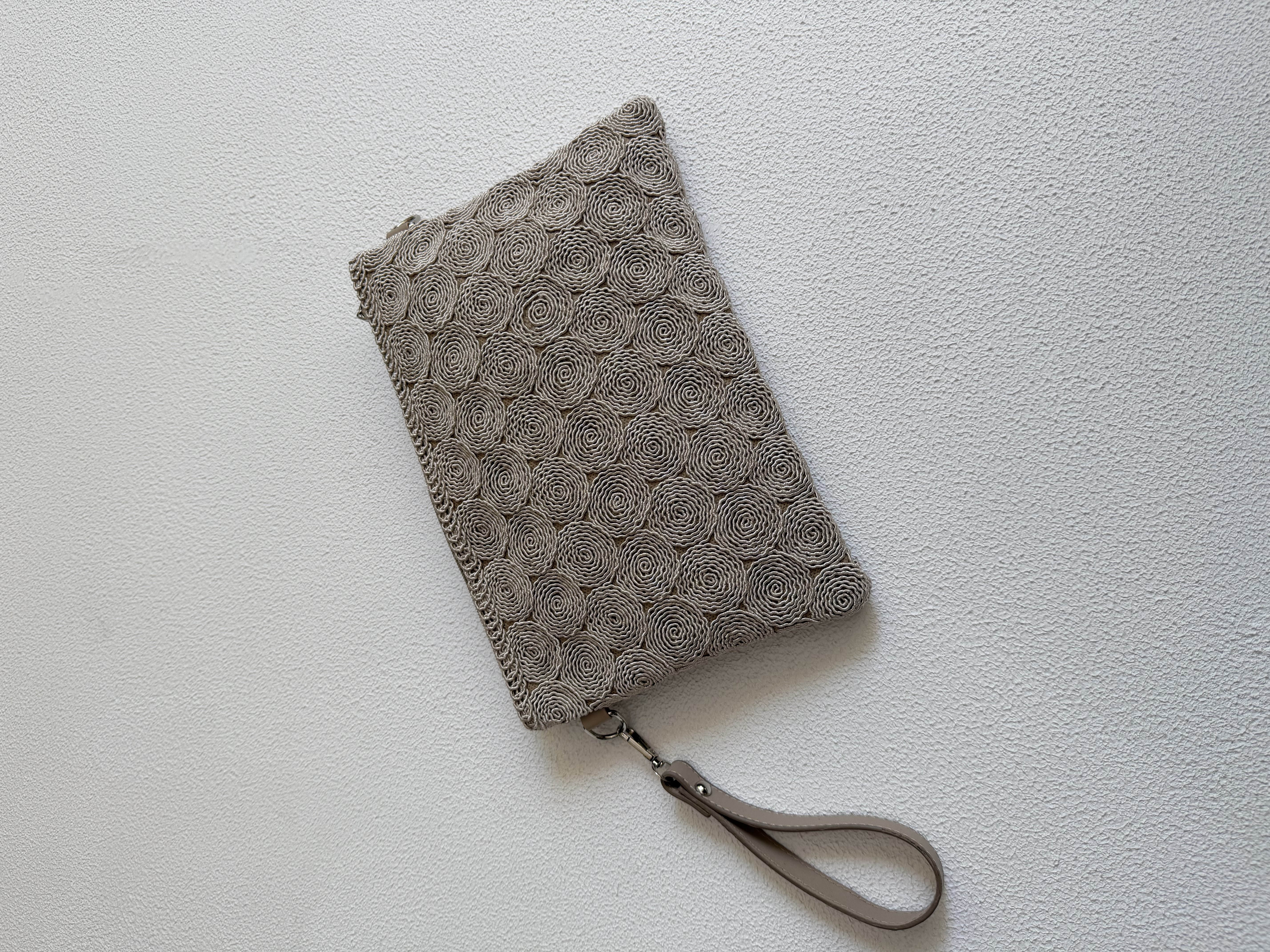 Dantel Model Clutch Çanta , Portföy Çanta , El Çantası Vizon